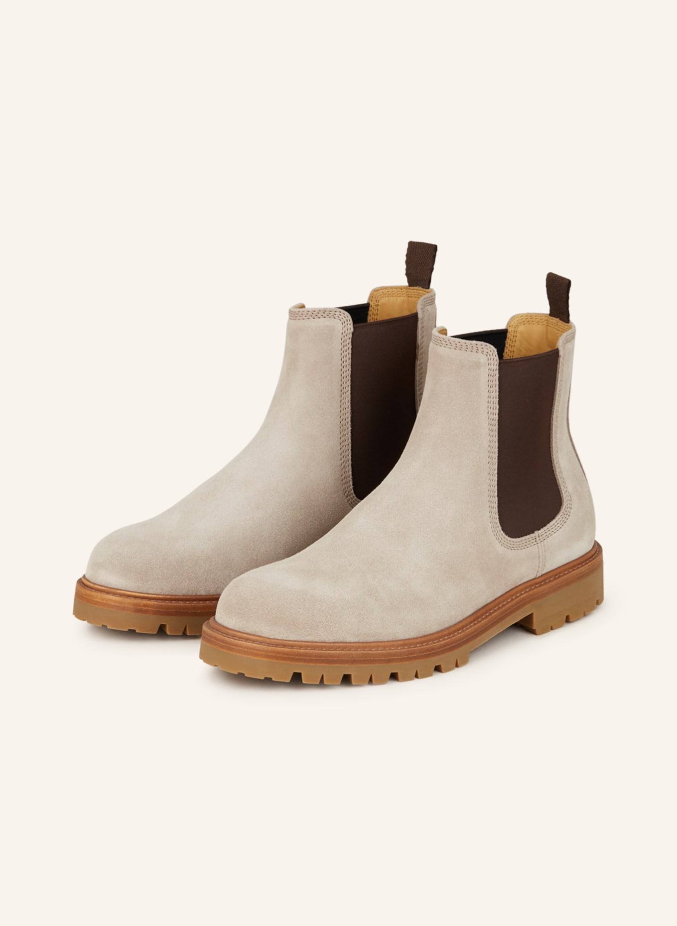 BRUNELLO CUCINELLI Chelsea-Boots, Farbe: HELLBRAUN/ DUNKELBRAUN (Bild 1)