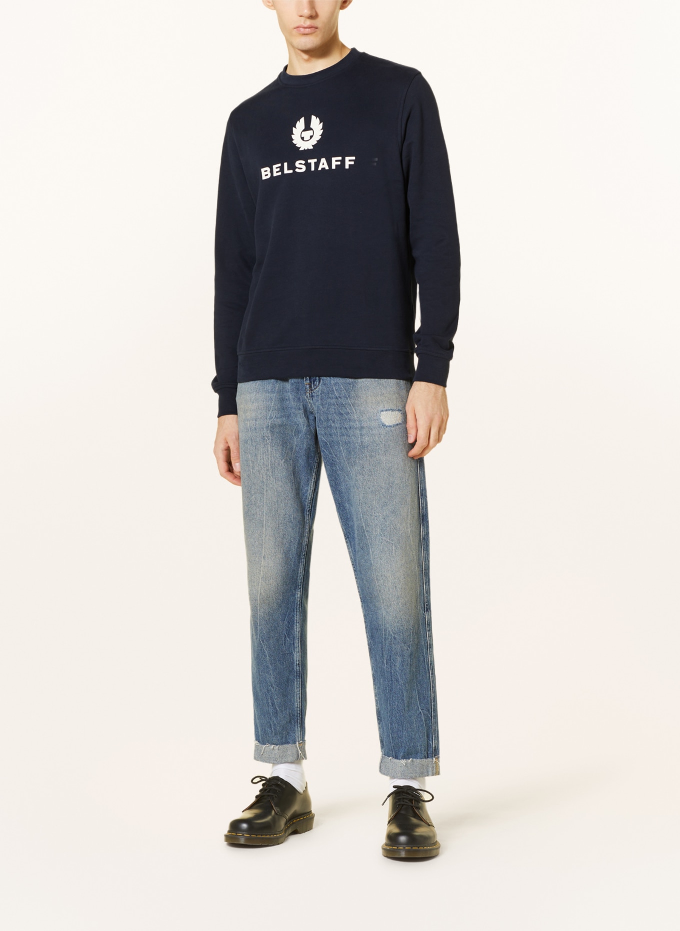 BELSTAFF Sweatshirt, Color: DARK BLUE/ WHITE (Image 2)
