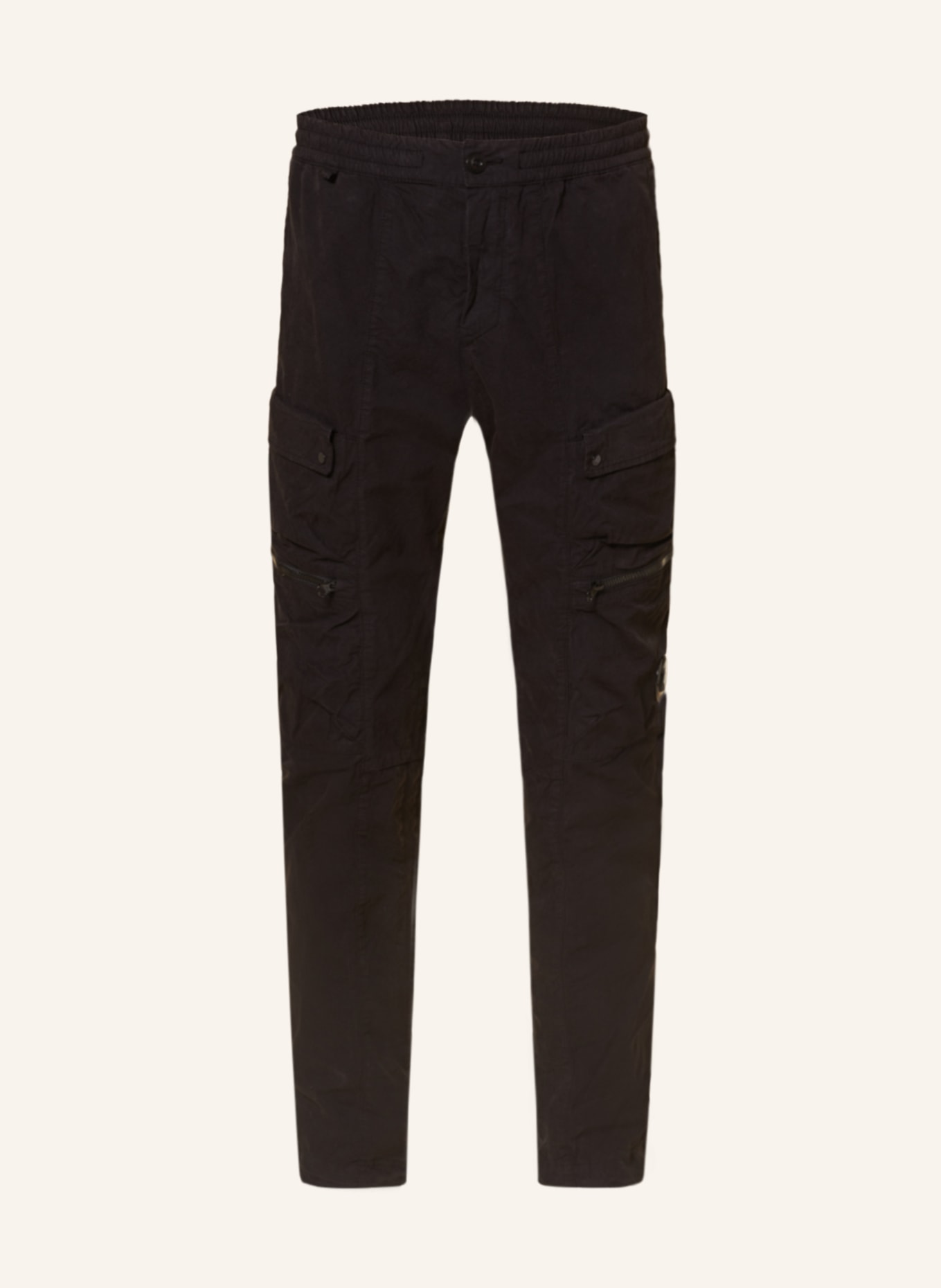 C.P. COMPANY Cargo pants in jogger style slim fit, Color: BLACK (Image 1)