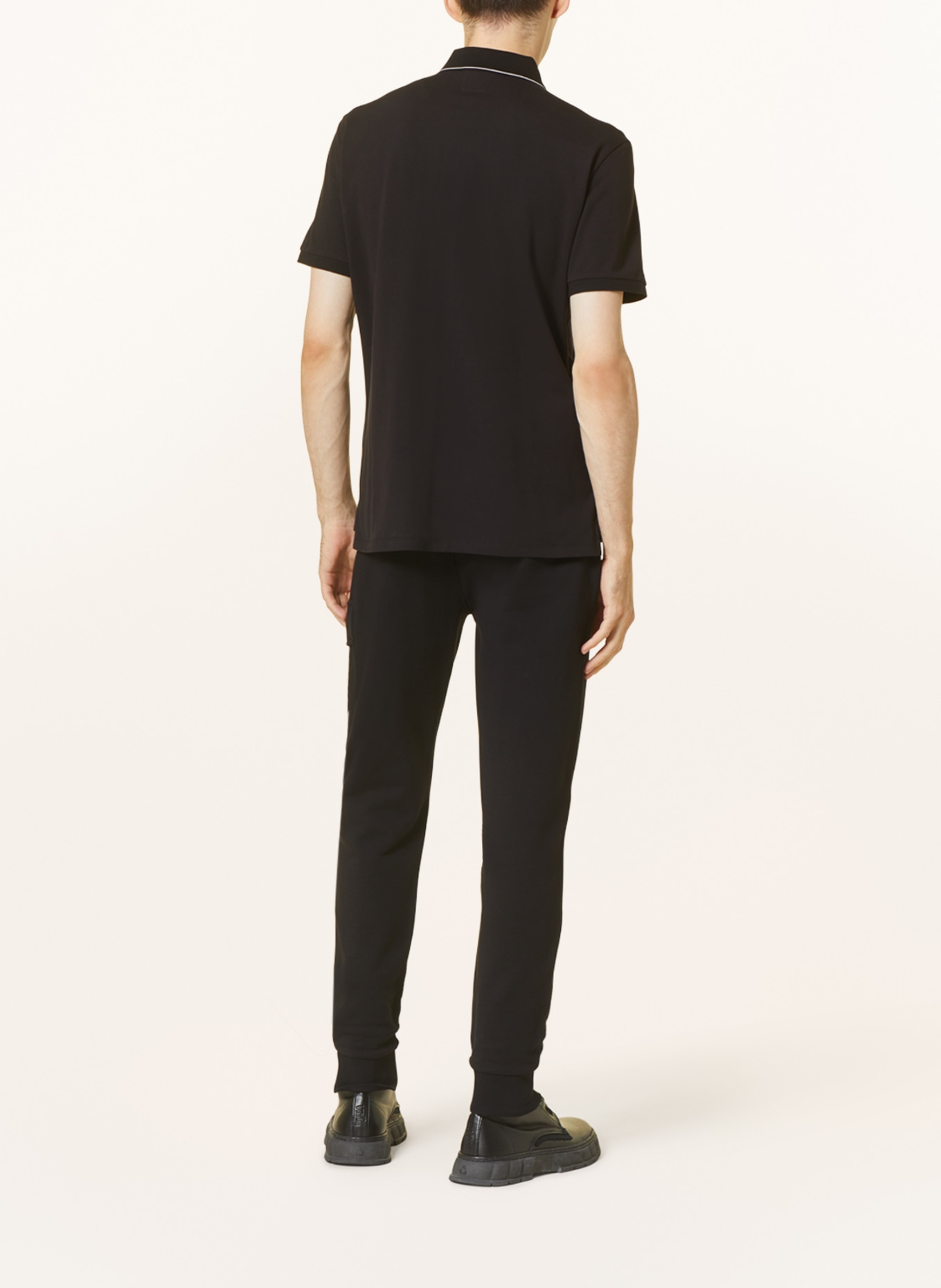 C.P. COMPANY Piqué polo shirt regular fit, Color: BLACK (Image 3)