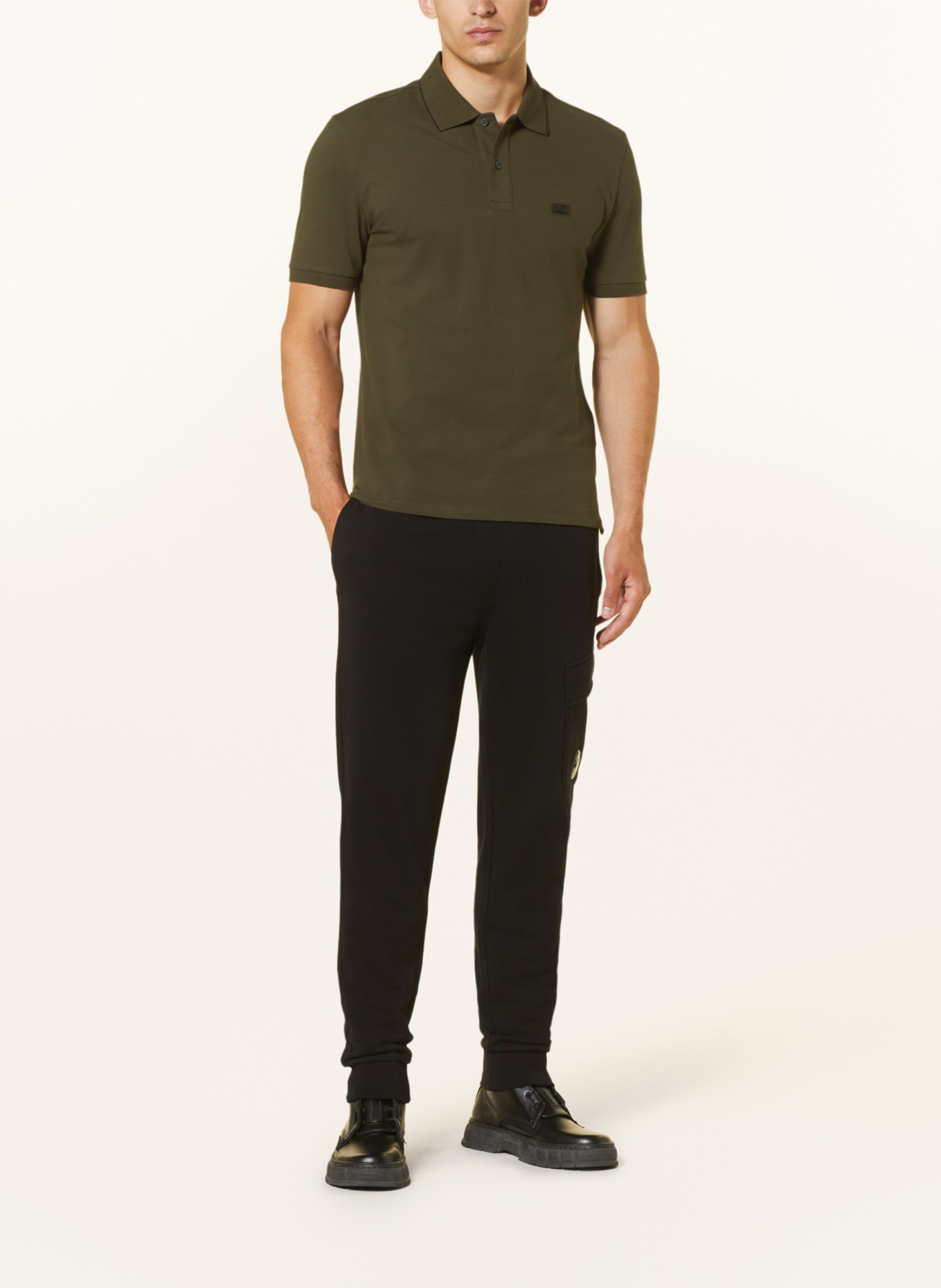 C.P. COMPANY Piqué-Poloshirt Regular Fit: KHAKI