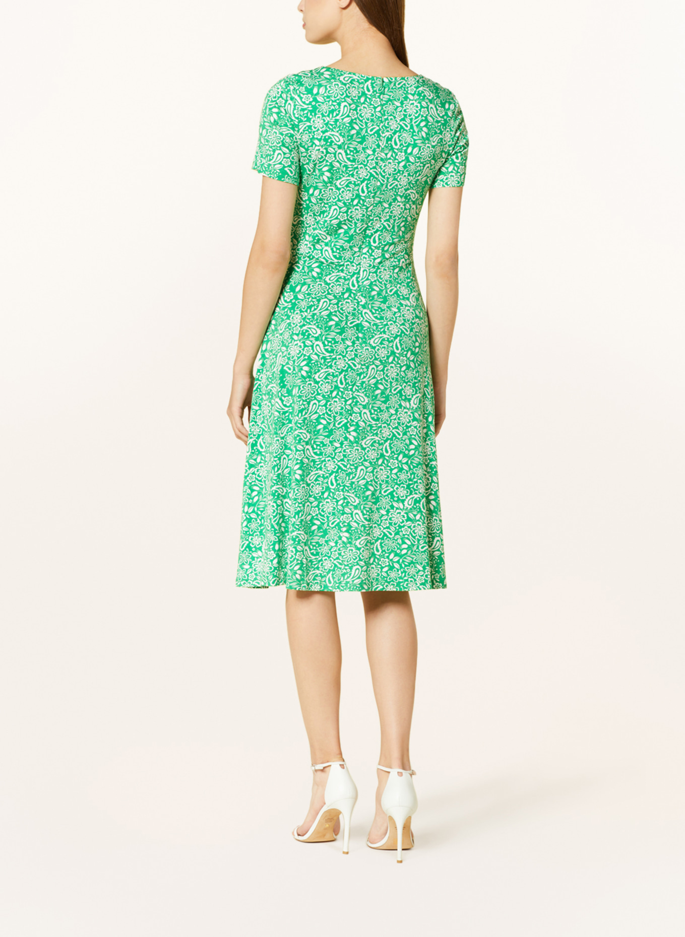 HOBBS Jersey dress SUZANNAH, Color: LIGHT GREEN/ WHITE (Image 3)