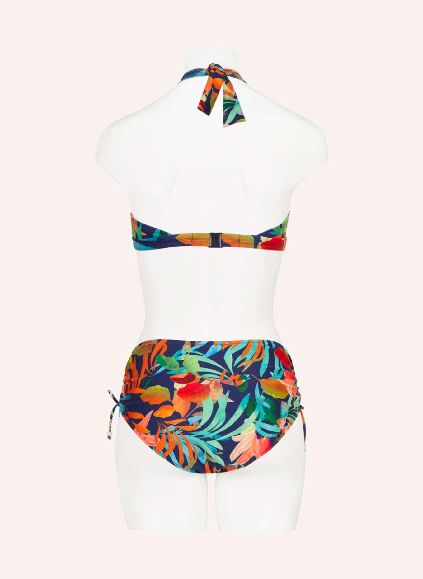 Lidea High-Waist-Bikini-Hose SEA BLUES, Farbe: BLAU/ ORANGE/ GRÜN (Bild 3)