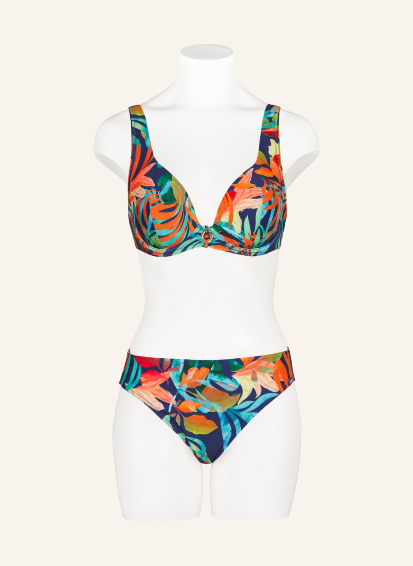 Lidea Underwired bikini top SEA BLUES, Color: BLUE/ ORANGE/ GREEN (Image 2)