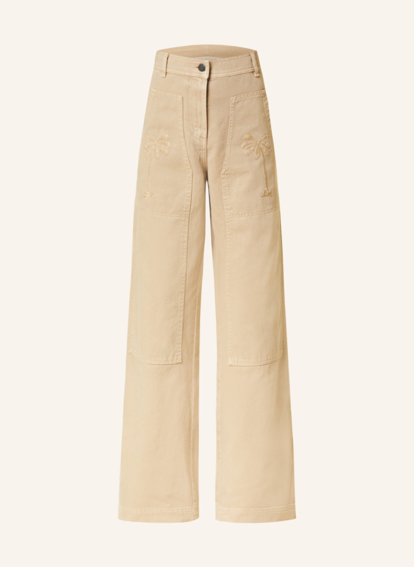 Palm Angels Cargo jeans, Color: BEIGE (Image 1)