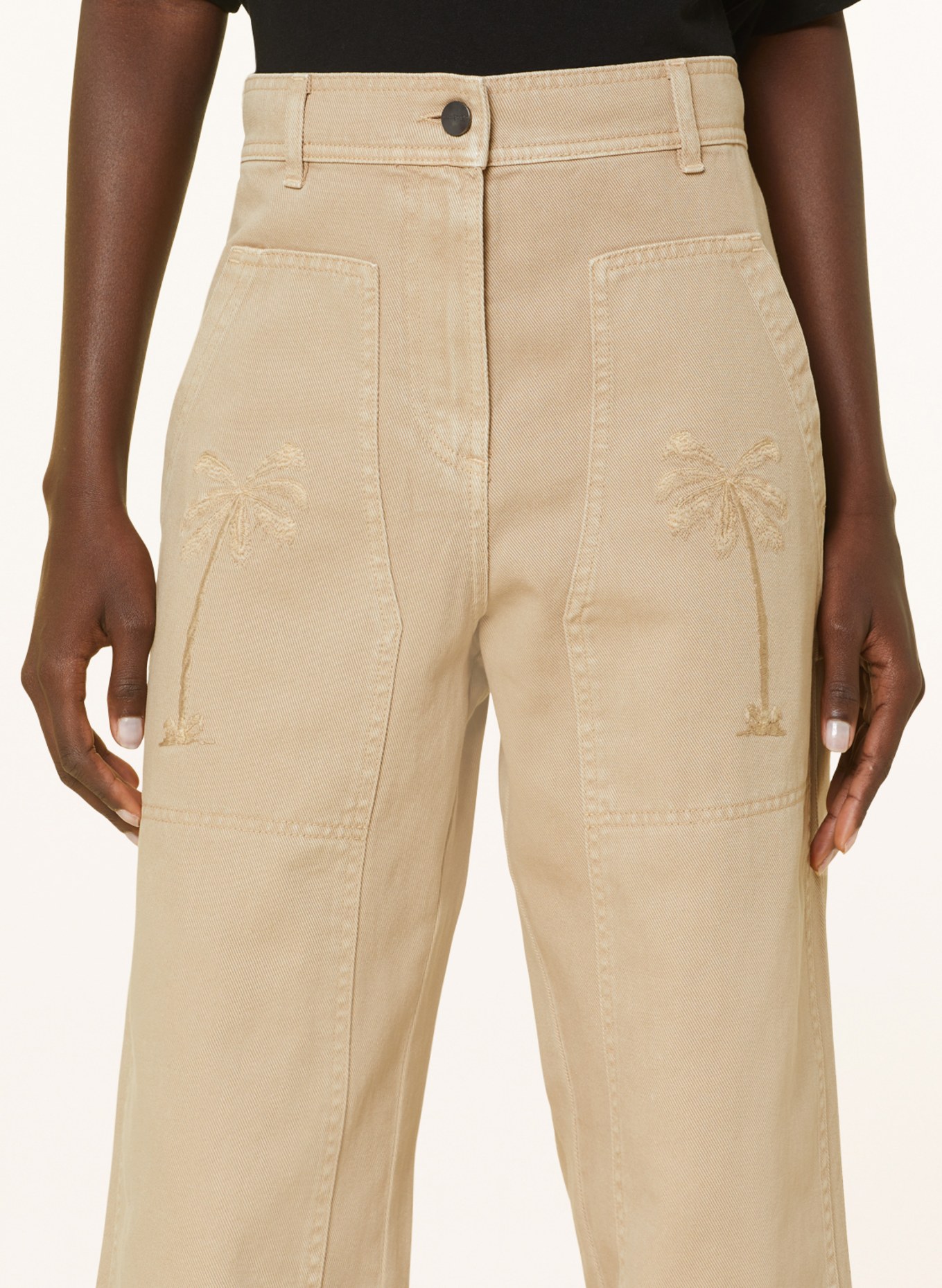 Palm Angels Cargo jeans, Color: BEIGE (Image 5)