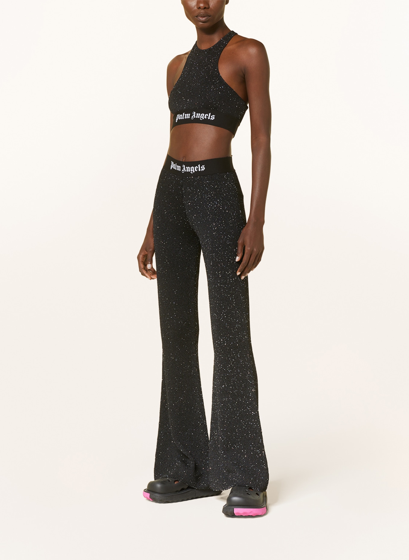Palm Angels Knit top with sequins, Color: BLACK (Image 2)