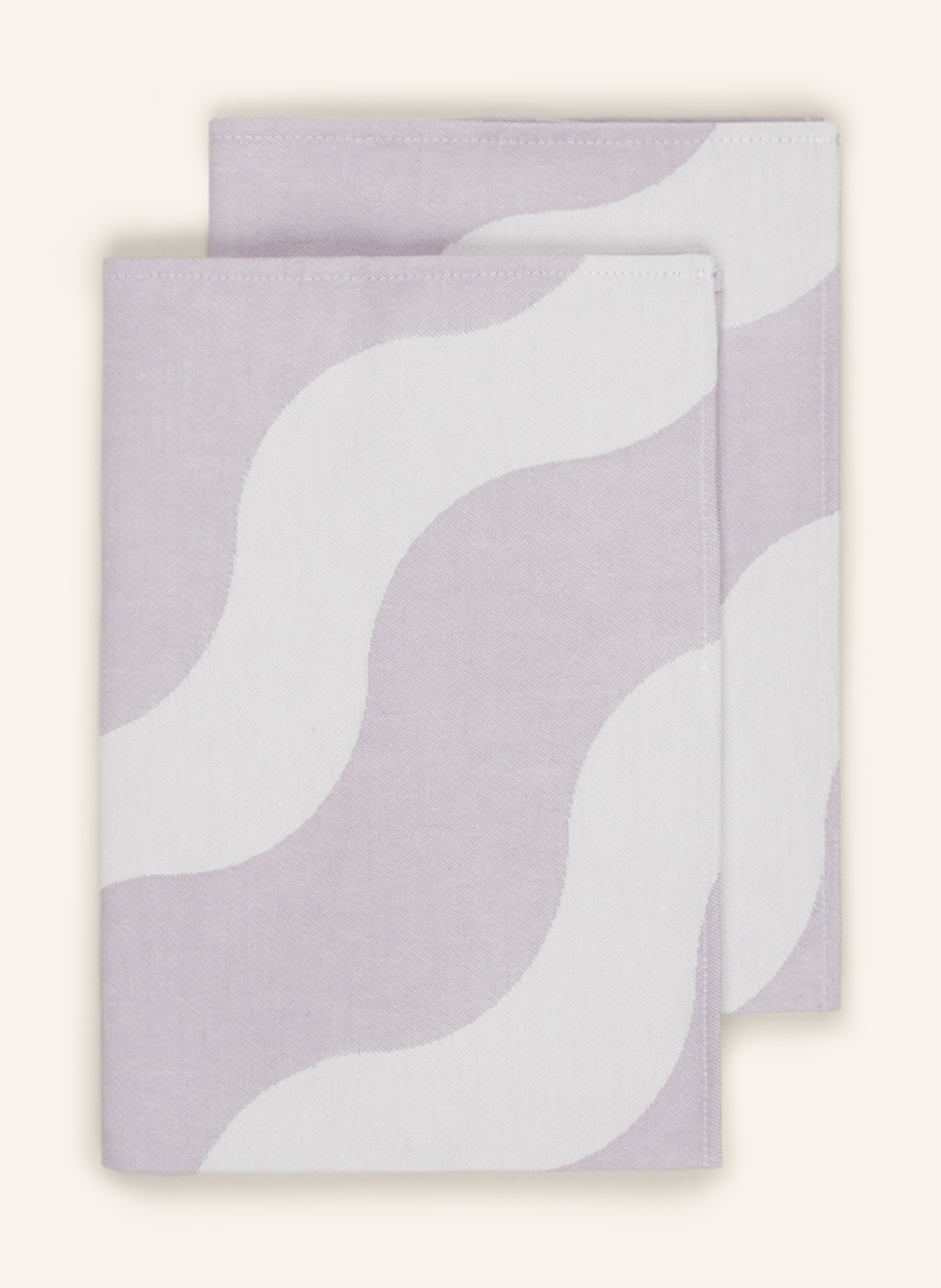 BROSTE COPENHAGEN Set of 2 dish towels TIDE, Color: LIGHT PURPLE/ LIGHT GRAY (Image 1)