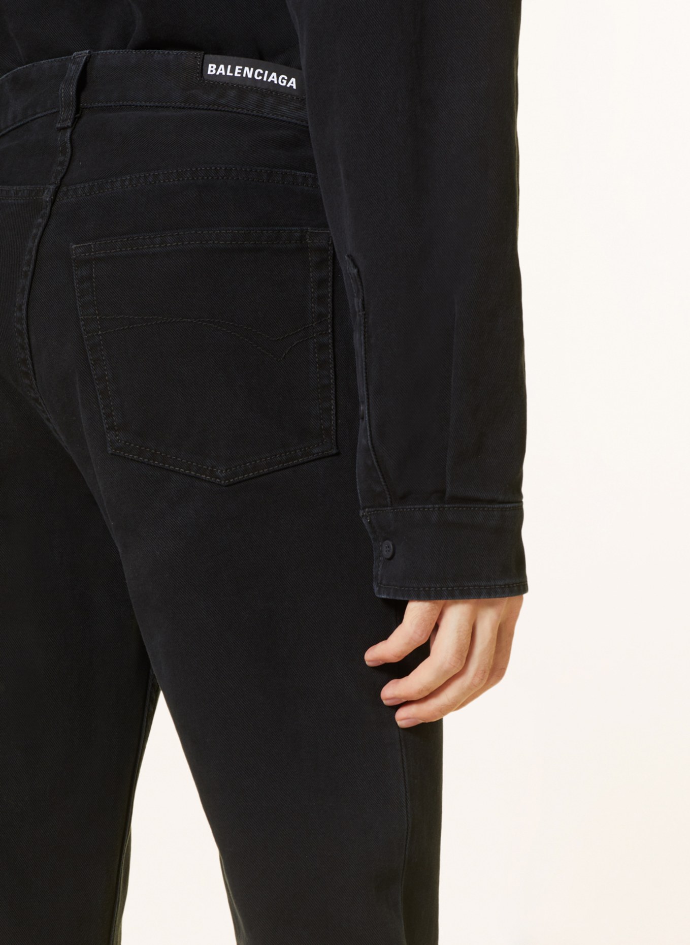 BALENCIAGA Bootcut Jeans Regular Fit, Farbe: 1700 PEACH PITCH BLACK (Bild 6)