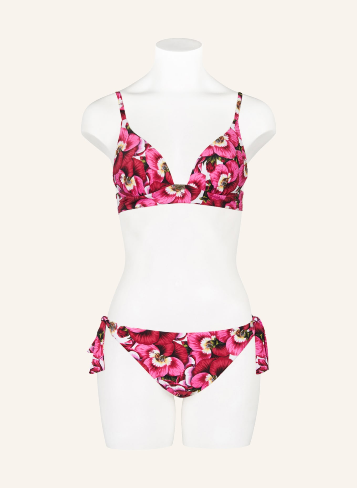 MARYAN MEHLHORN Bralette bikini top REVELATION, Color: PINK/ WHITE (Image 2)