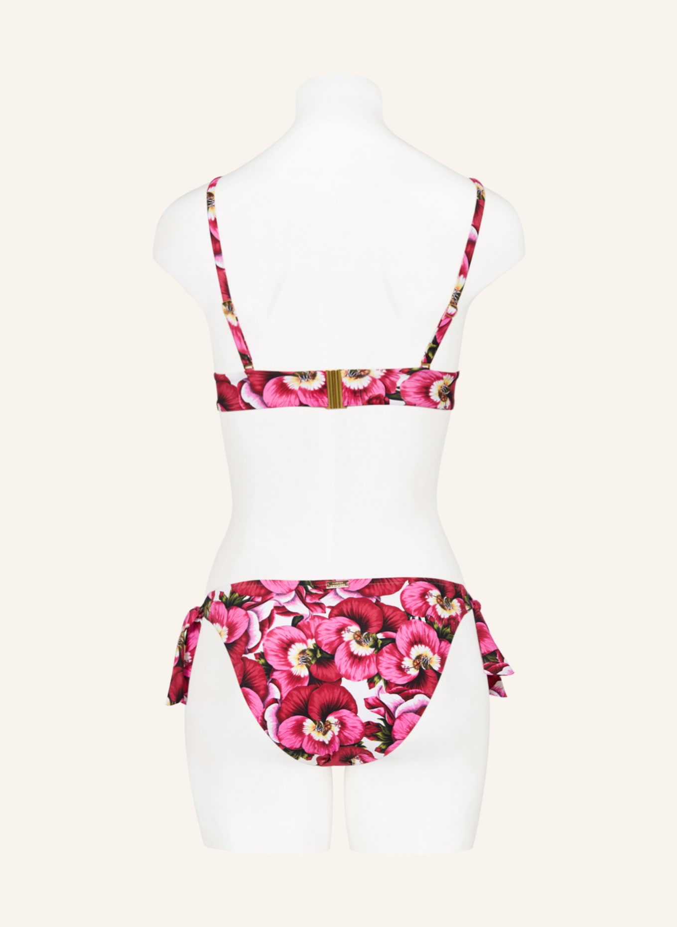MARYAN MEHLHORN Bralette bikini top REVELATION, Color: PINK/ WHITE (Image 3)