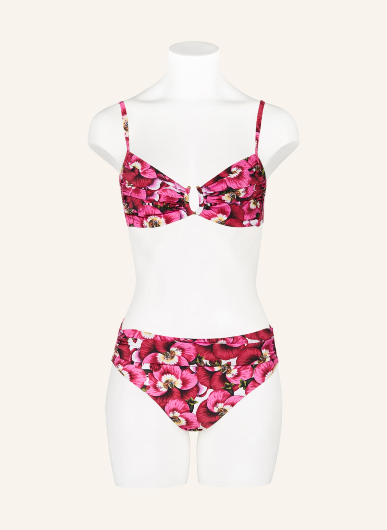 MARYAN MEHLHORN Underwired bikini top REVELATION, Color: PINK/ WHITE (Image 2)
