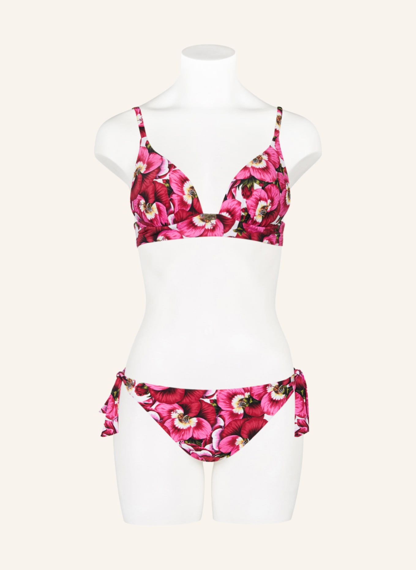 MARYAN MEHLHORN Triangle bikini bottoms REVELATION, Color: PINK/ WHITE (Image 2)