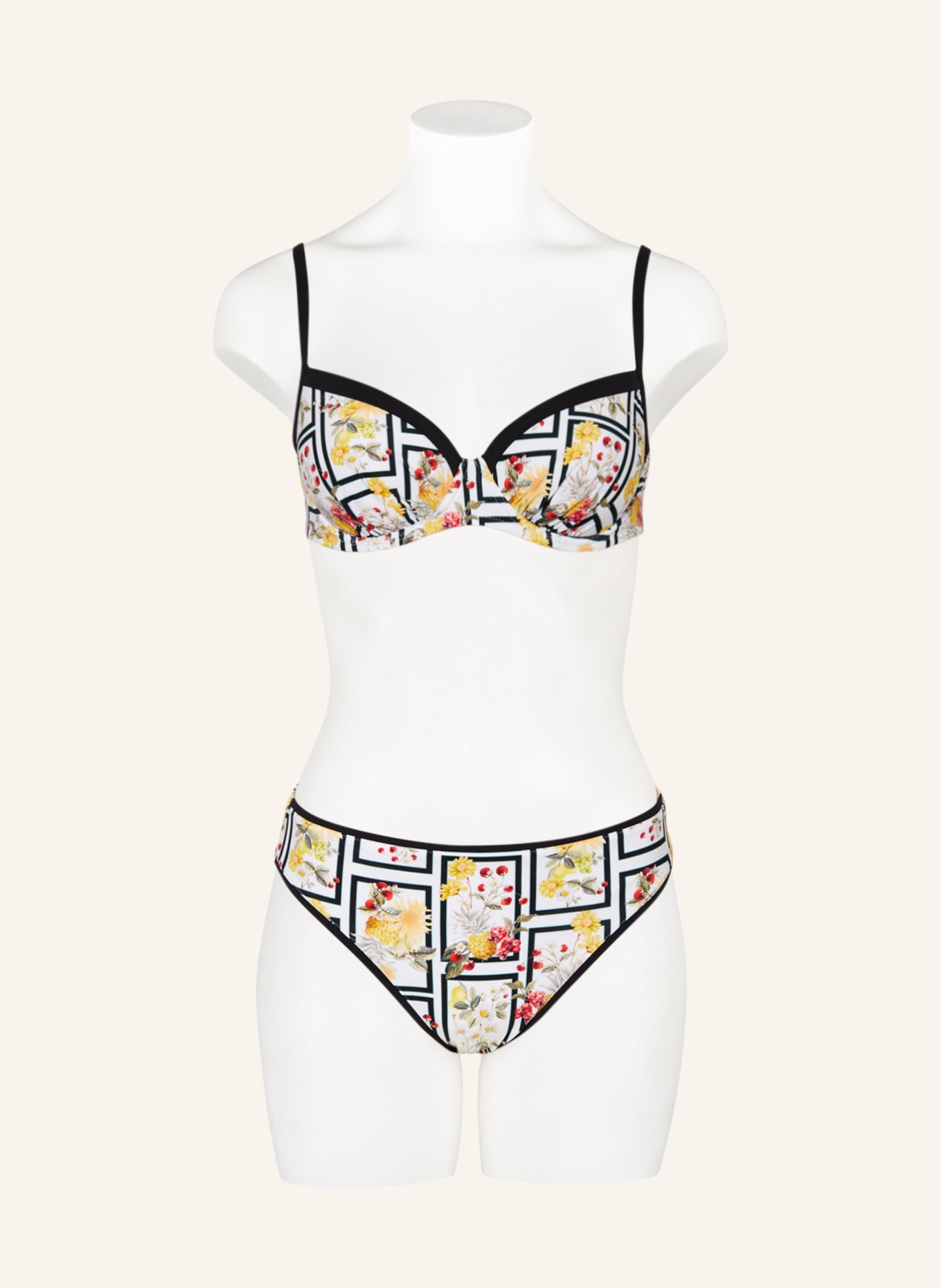 MARYAN MEHLHORN Underwired bikini top SCENERY, Color: WHITE/ BLACK (Image 2)