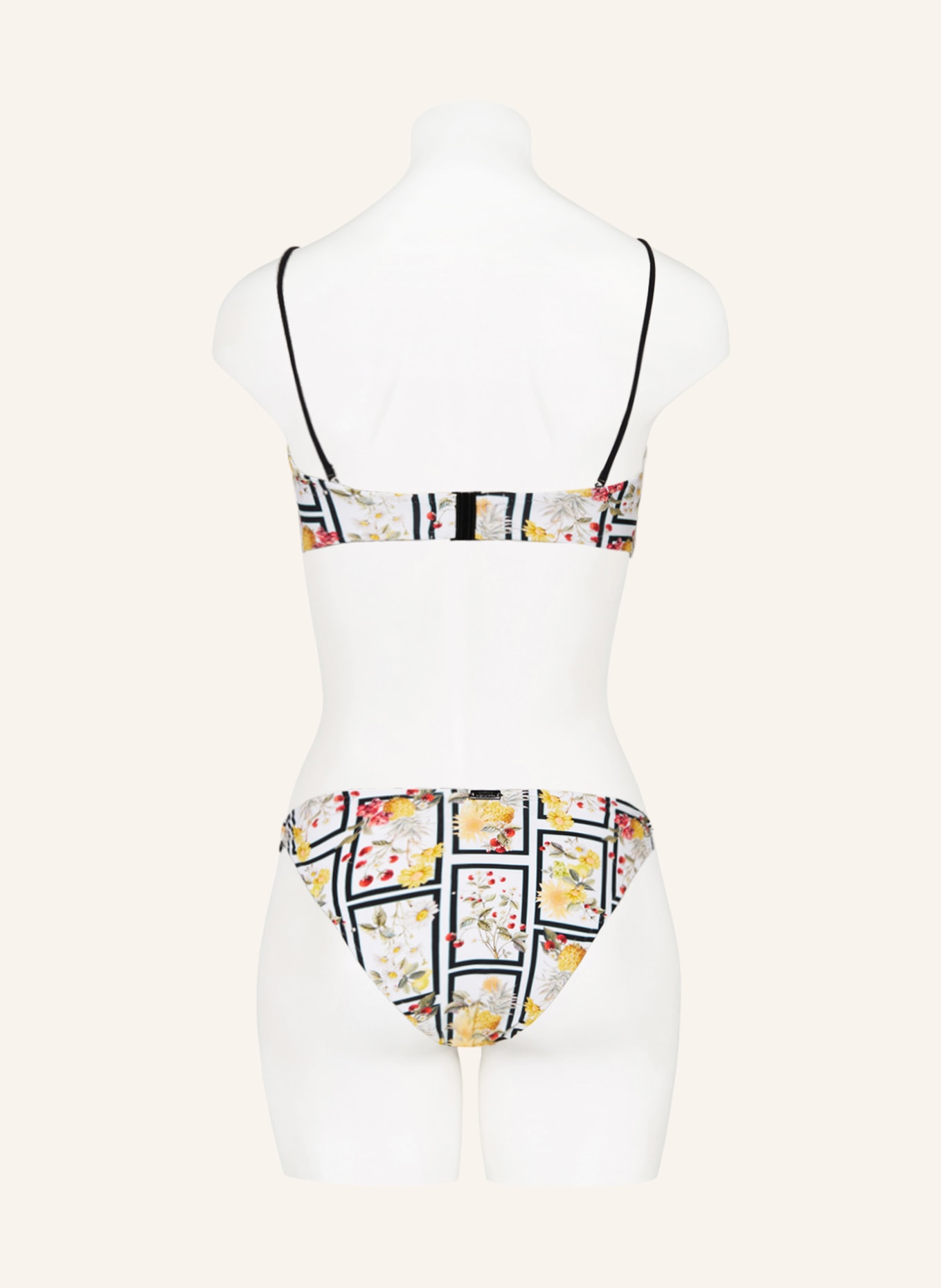 MARYAN MEHLHORN Bandeau bikini top SCENERY, Color: WHITE/ BLACK (Image 3)