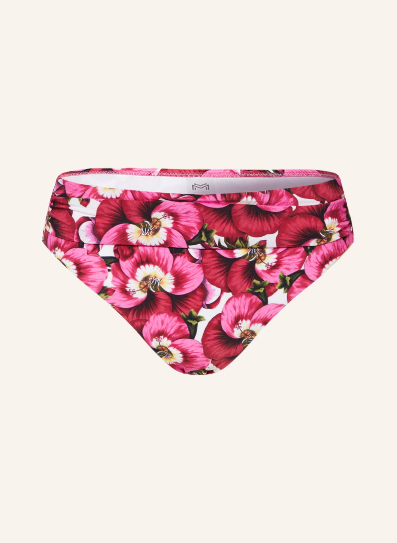 MARYAN MEHLHORN High-Waist-Bikini-Hose REVELATION, Farbe: PINK/ WEISS (Bild 1)
