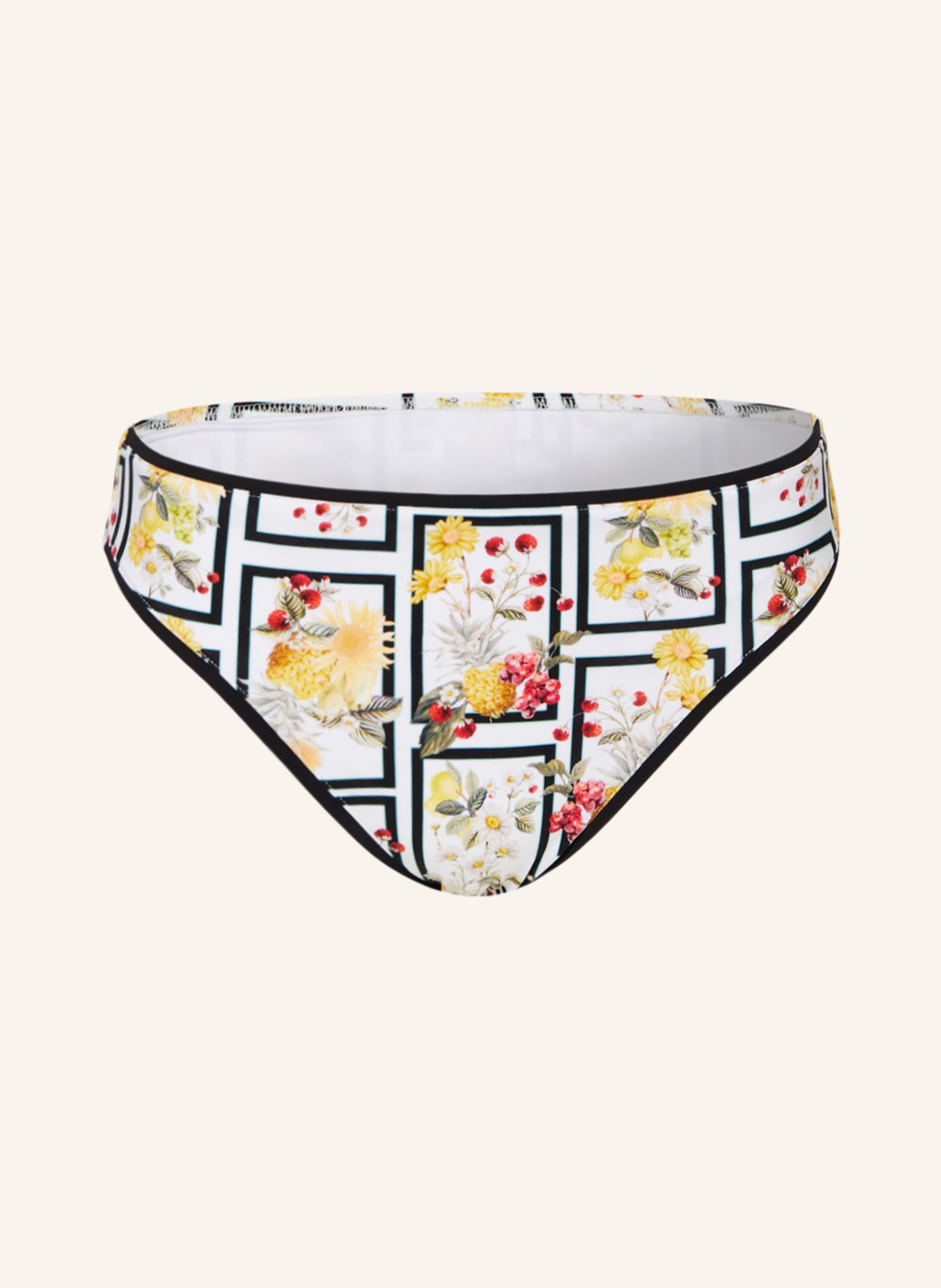 MARYAN MEHLHORN Basic bikini bottoms SCENERY, Color: WHITE/ BLACK (Image 1)