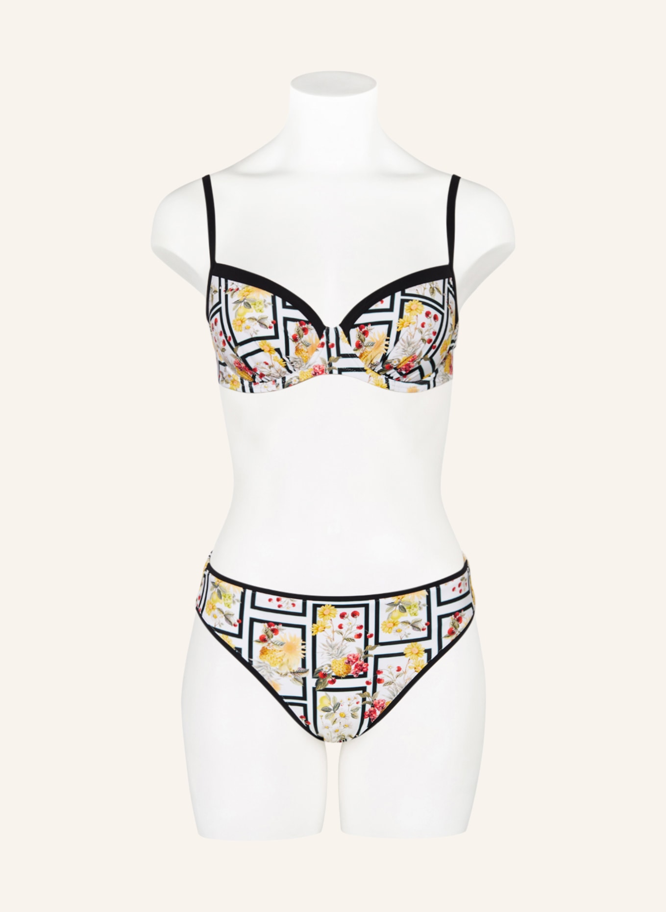 MARYAN MEHLHORN Basic-Bikini-Hose SCENERY, Farbe: WEISS/ SCHWARZ (Bild 2)