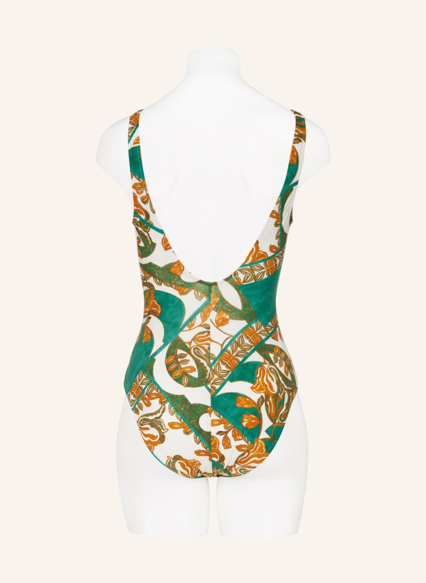 MARYAN MEHLHORN Underwire swimsuit PERCEPTIONS, Color: ECRU/ GREEN/ COGNAC (Image 3)