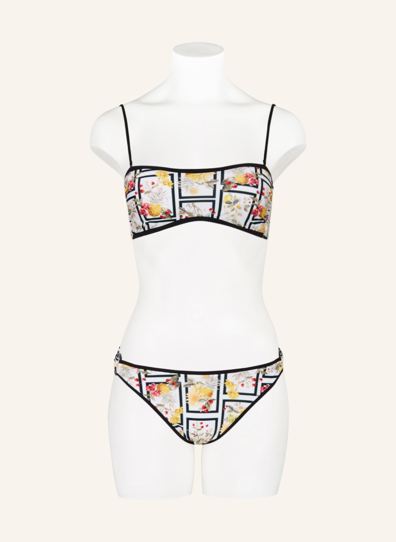 MARYAN MEHLHORN Basic bikini bottoms SCENERY, Color: WHITE/ BLACK (Image 2)