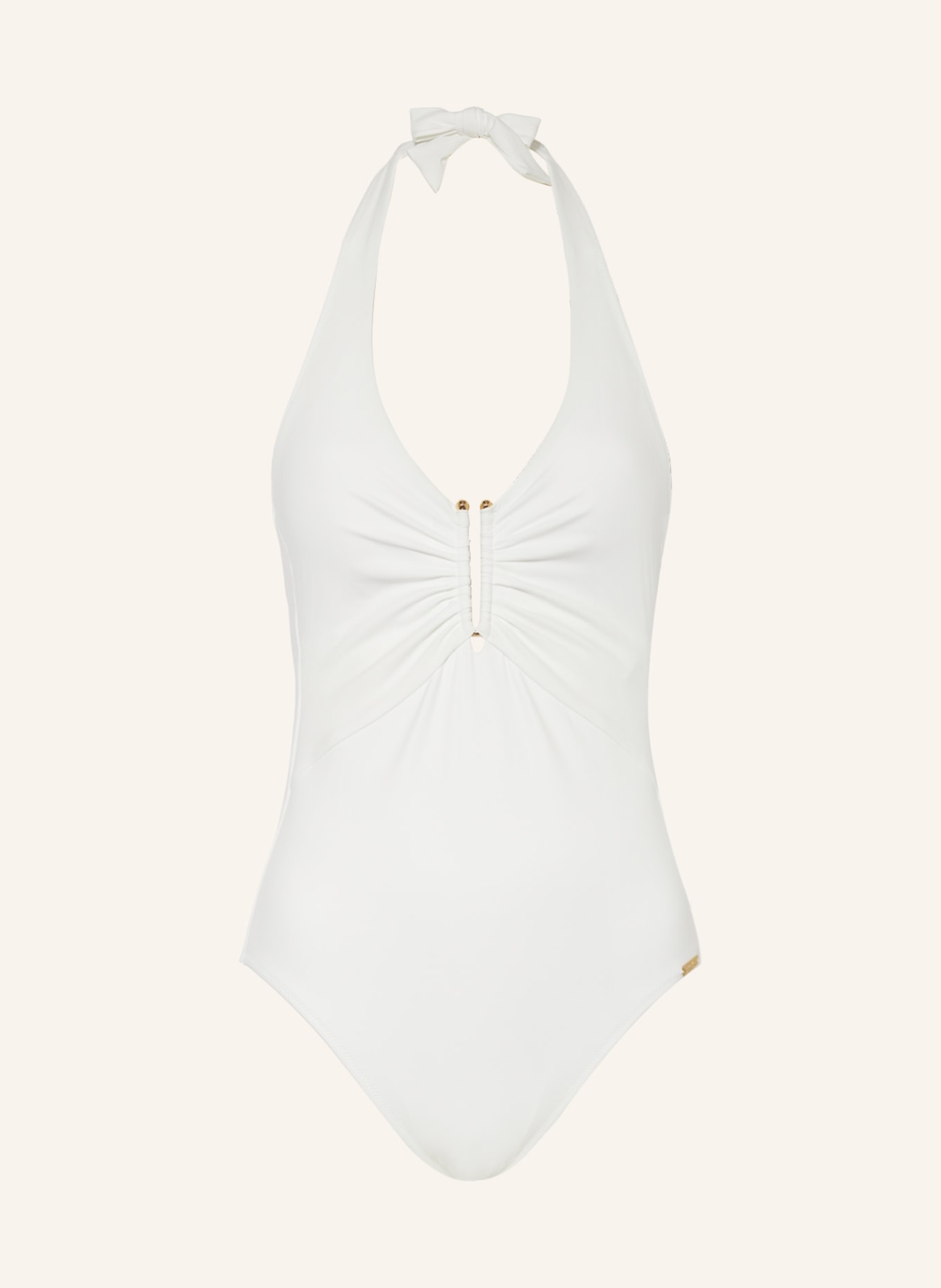 MARYAN MEHLHORN Halter neck swimsuit THE WHITE COLLECTION, Color: WHITE (Image 1)