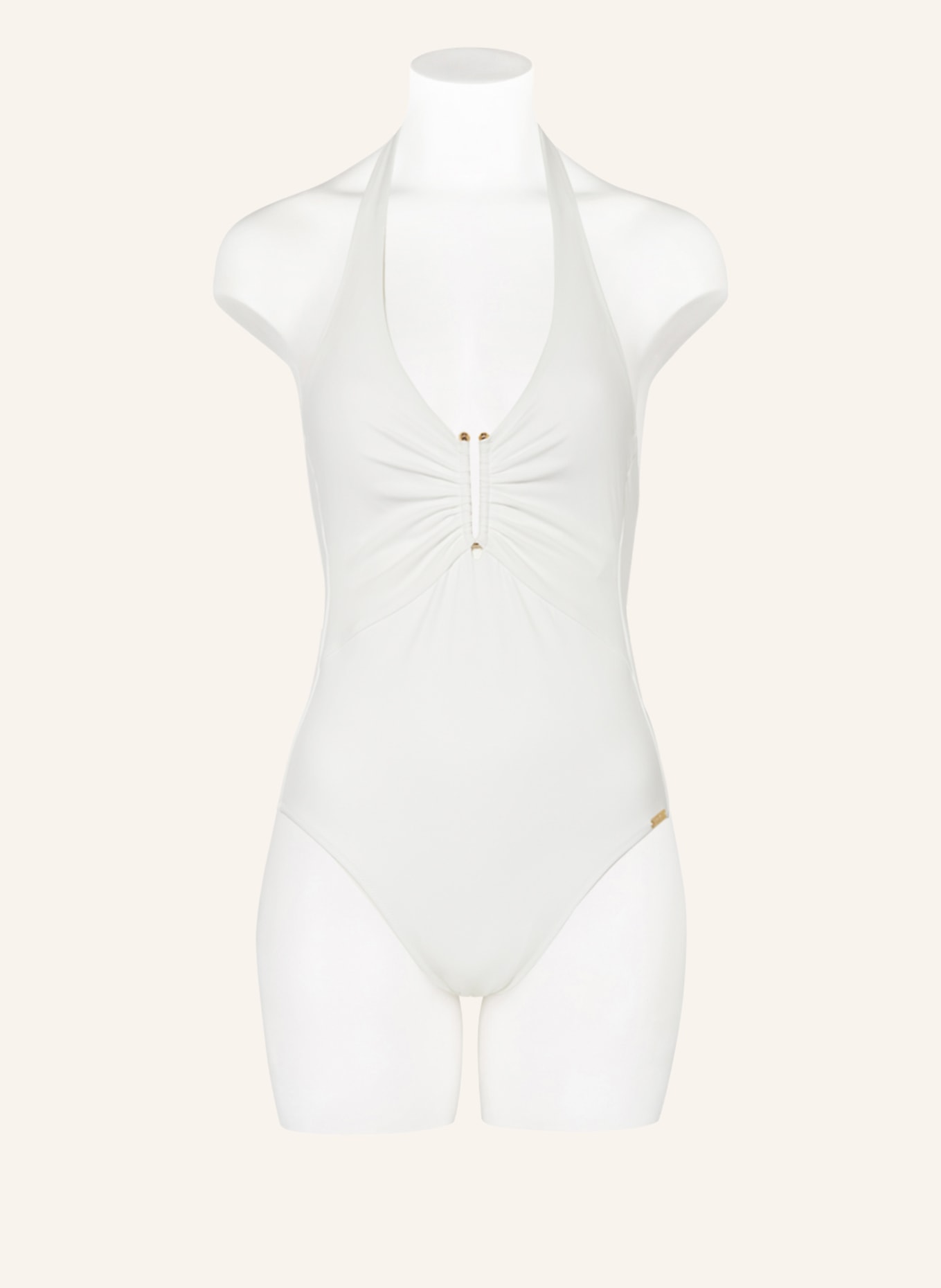 MARYAN MEHLHORN Halter neck swimsuit THE WHITE COLLECTION, Color: WHITE (Image 2)