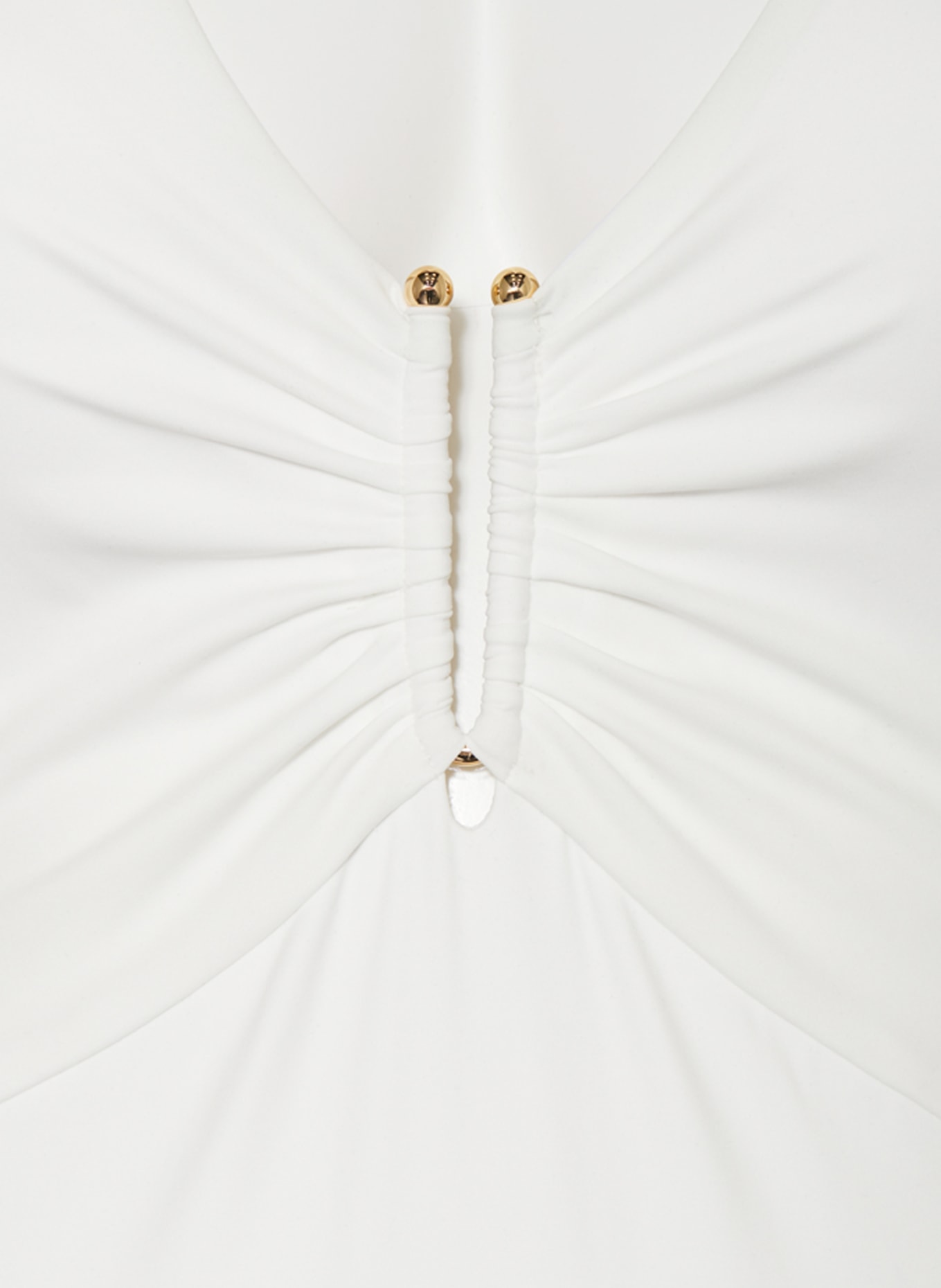 MARYAN MEHLHORN Strój kąpielowy wiązany na szyi THE WHITE COLLECTION, Kolor: BIAŁY (Obrazek 4)