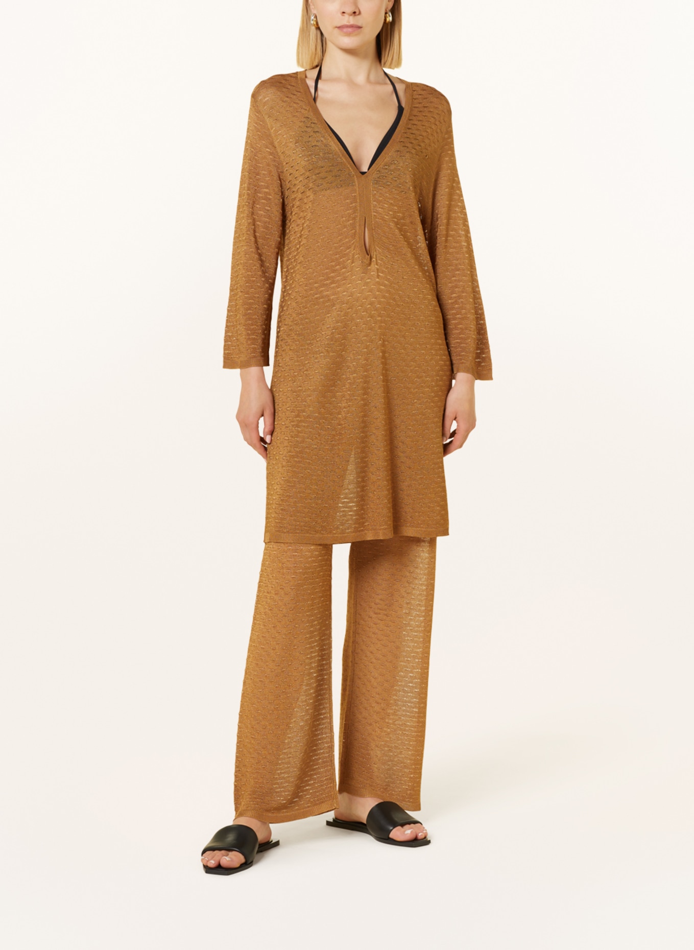 MARYAN MEHLHORN Knit trousers PERCEPTIONS, Color: CAMEL (Image 2)