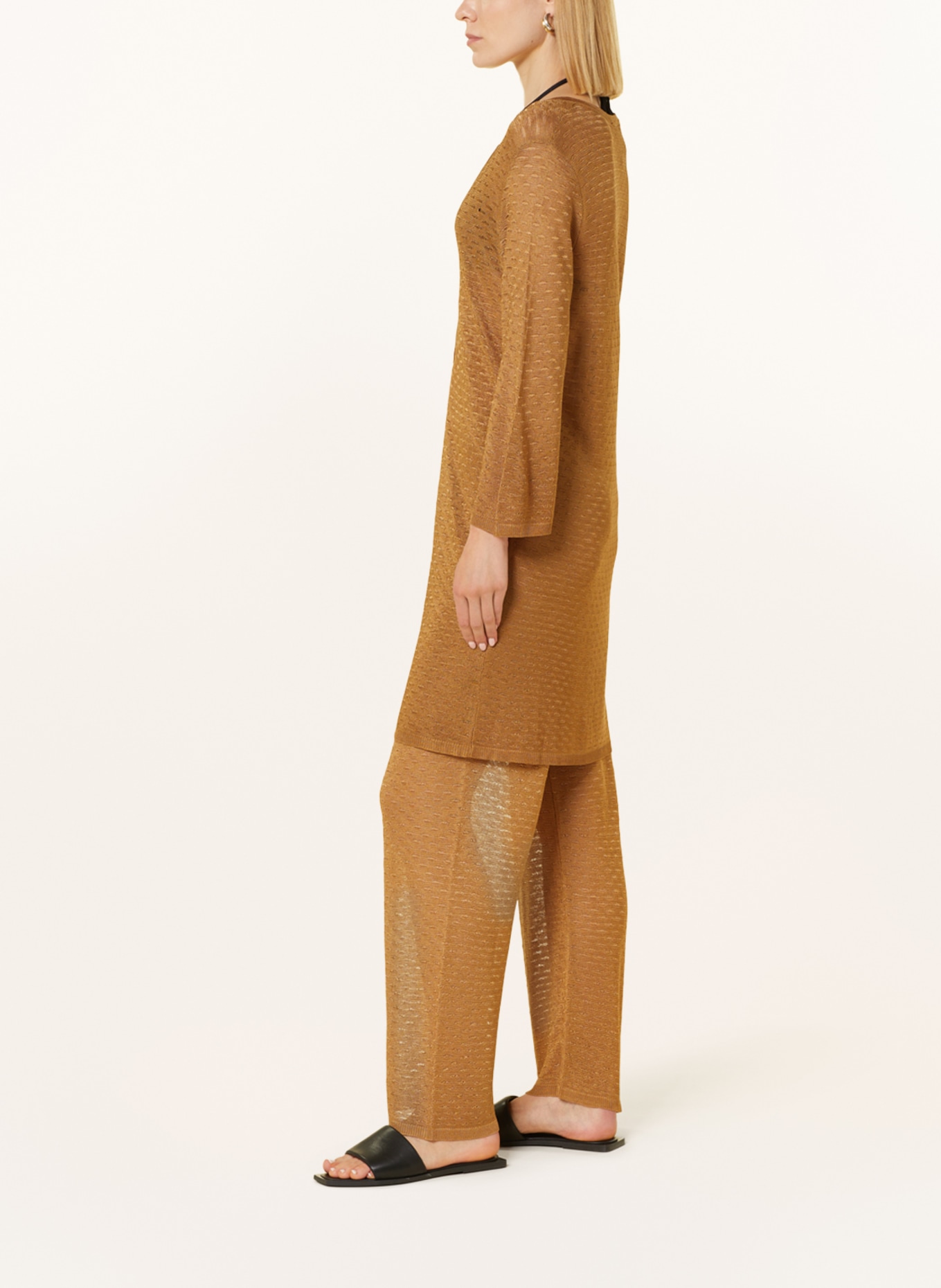 MARYAN MEHLHORN Knit trousers PERCEPTIONS, Color: CAMEL (Image 4)