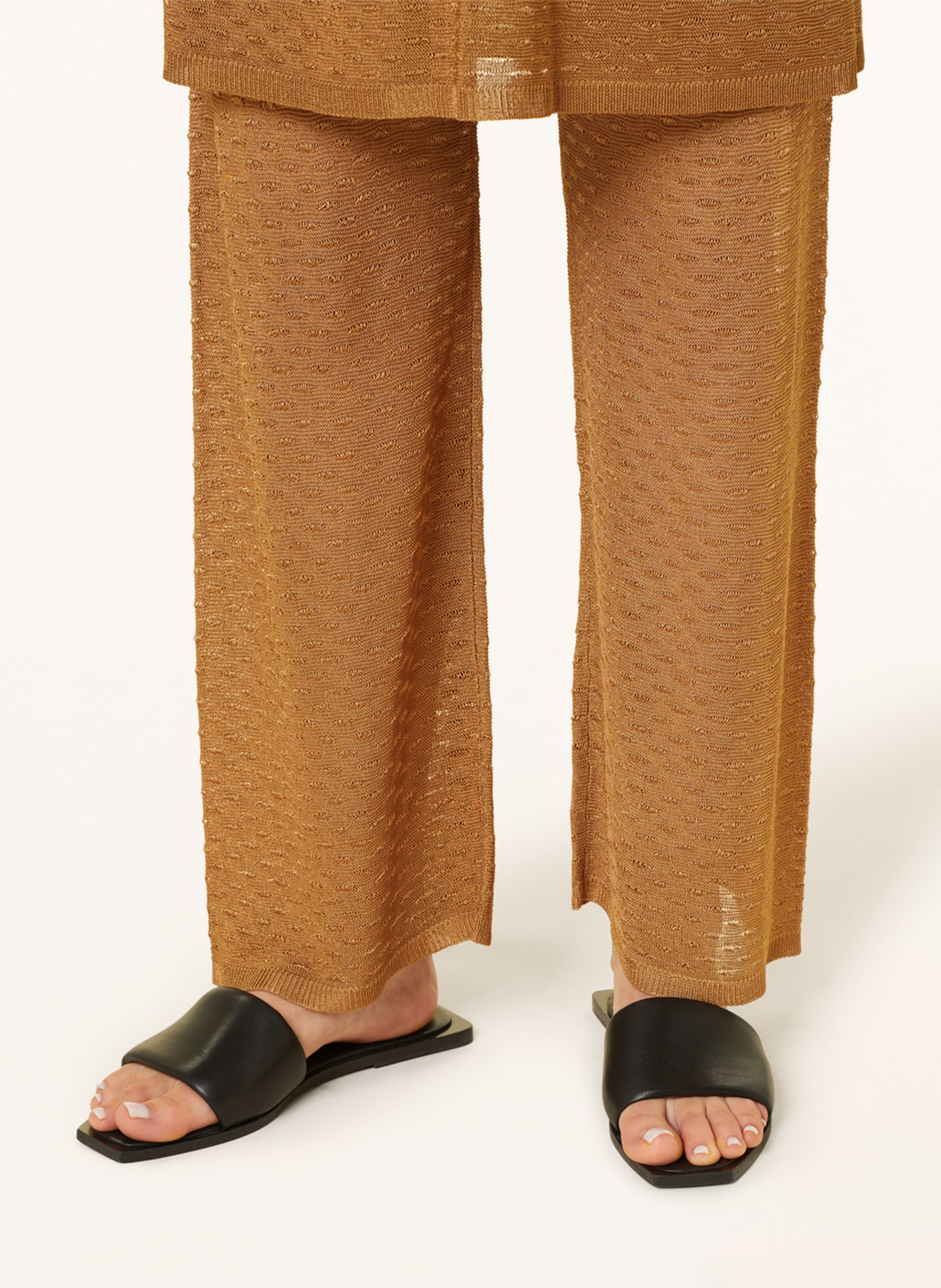 MARYAN MEHLHORN Knit trousers PERCEPTIONS, Color: CAMEL (Image 5)