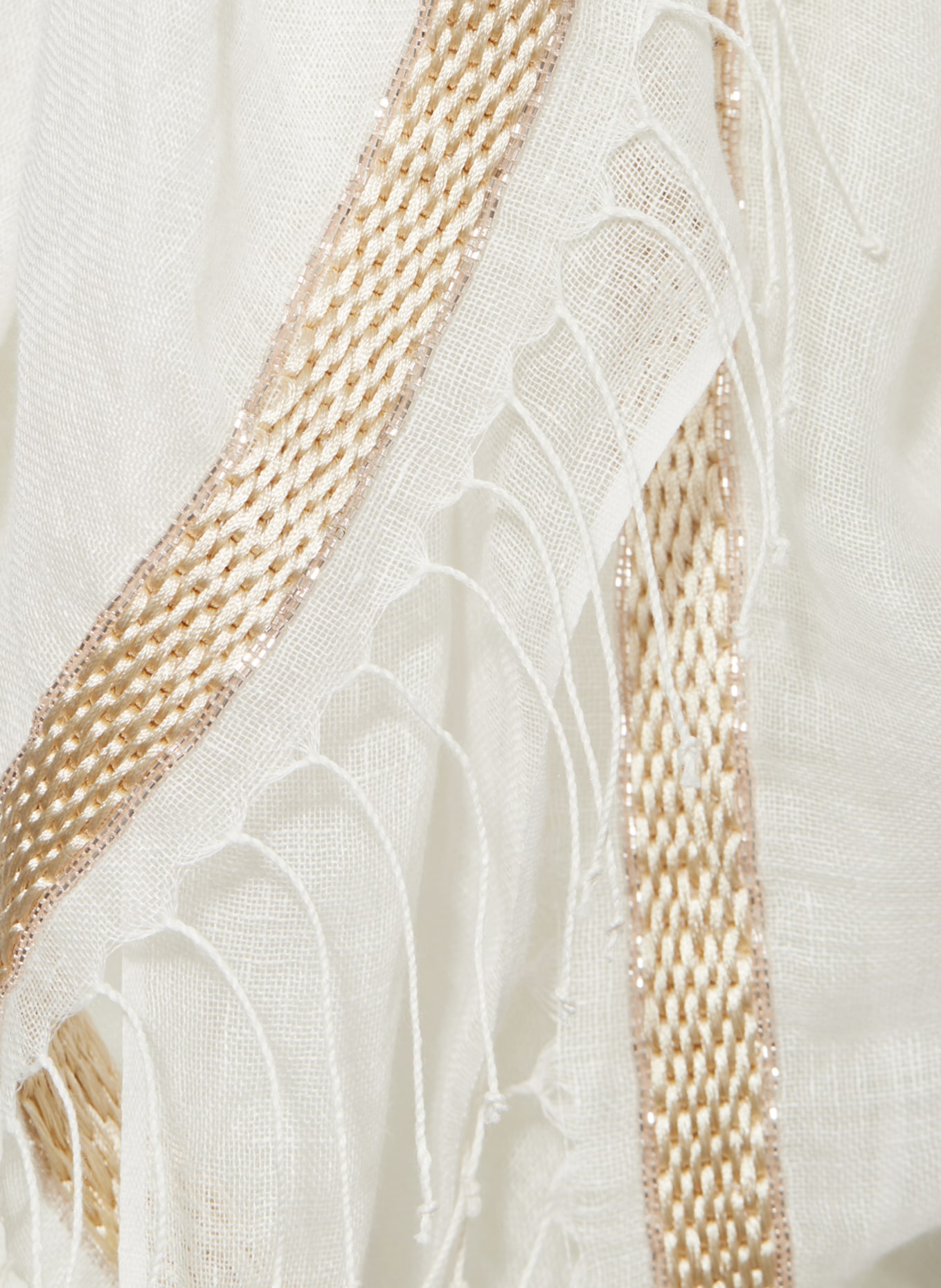 MARYAN MEHLHORN Pareo THW WHITE COLLECTION aus Leinen, Farbe: WEISS (Bild 3)