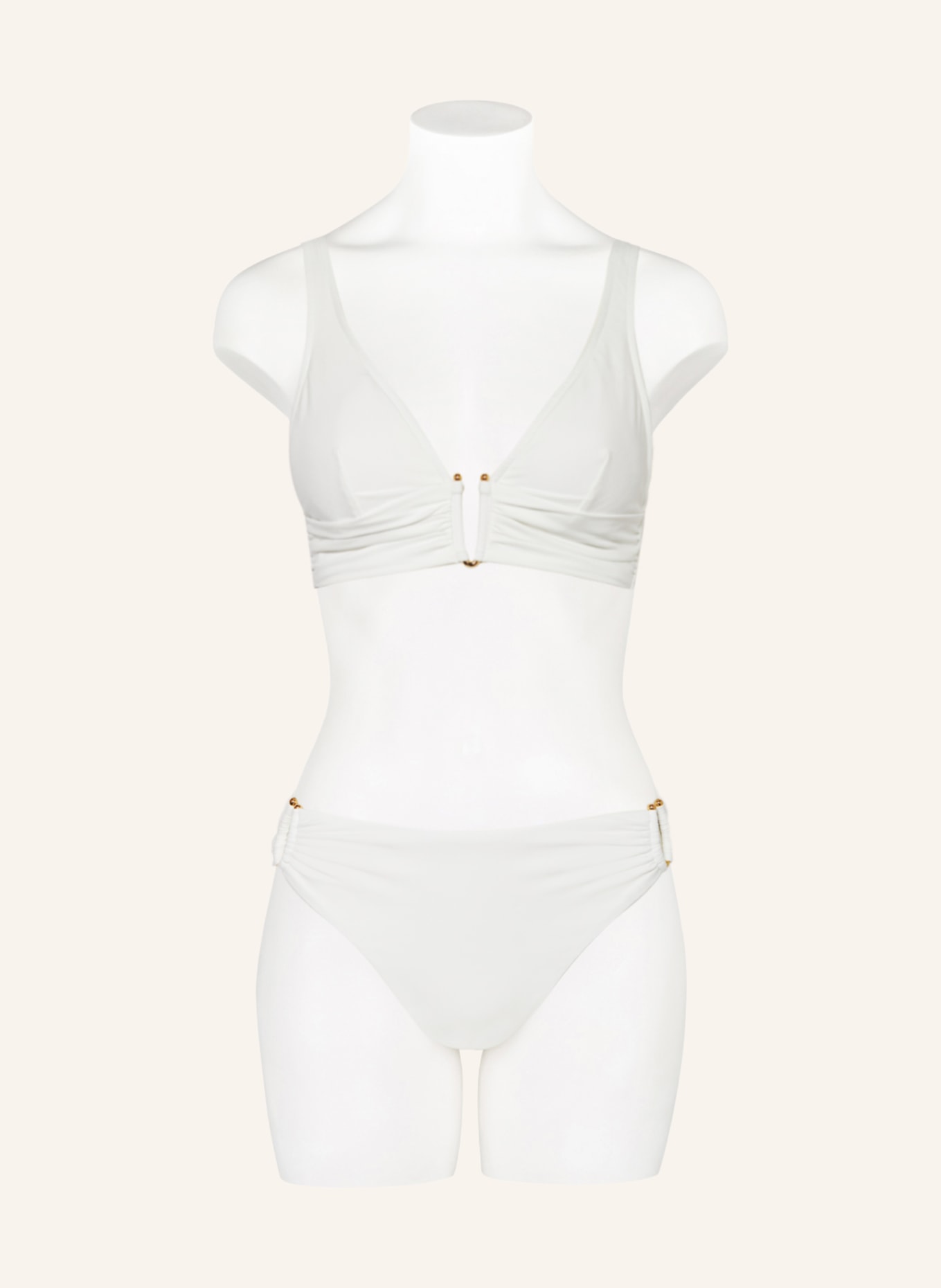 MARYAN MEHLHORN Bralette bikini top THE WHITE COLLECTION, Color: WHITE (Image 2)