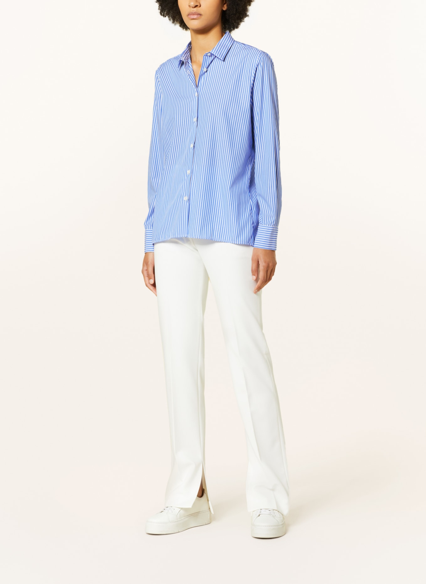 ROBERT FRIEDMAN Shirt blouse ANDREA in white/ blue