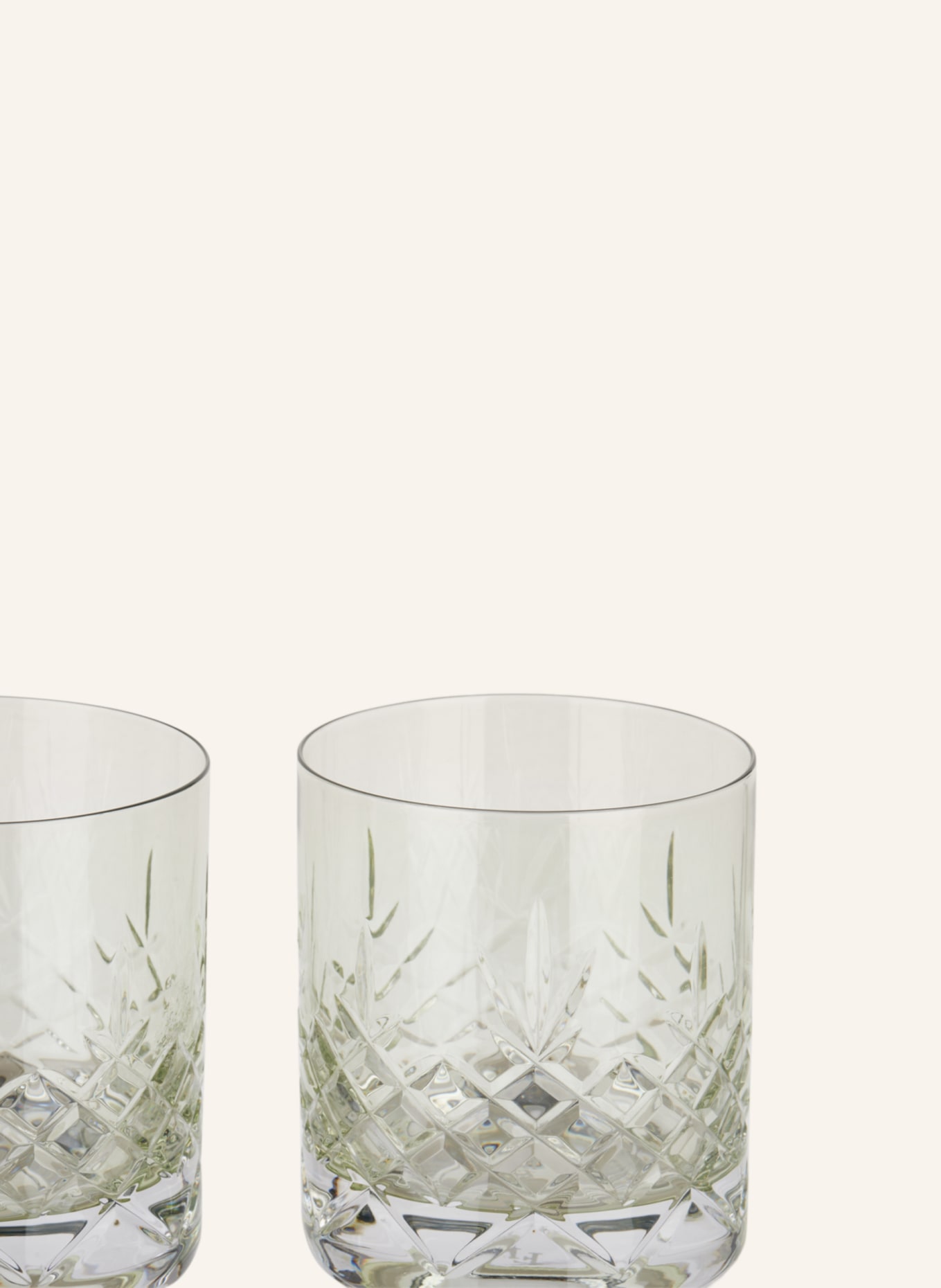 FREDERIK BAGGER Set of 2 drinking glasses CRISPY LOWBALL CITRINE, Color: GREEN (Image 2)