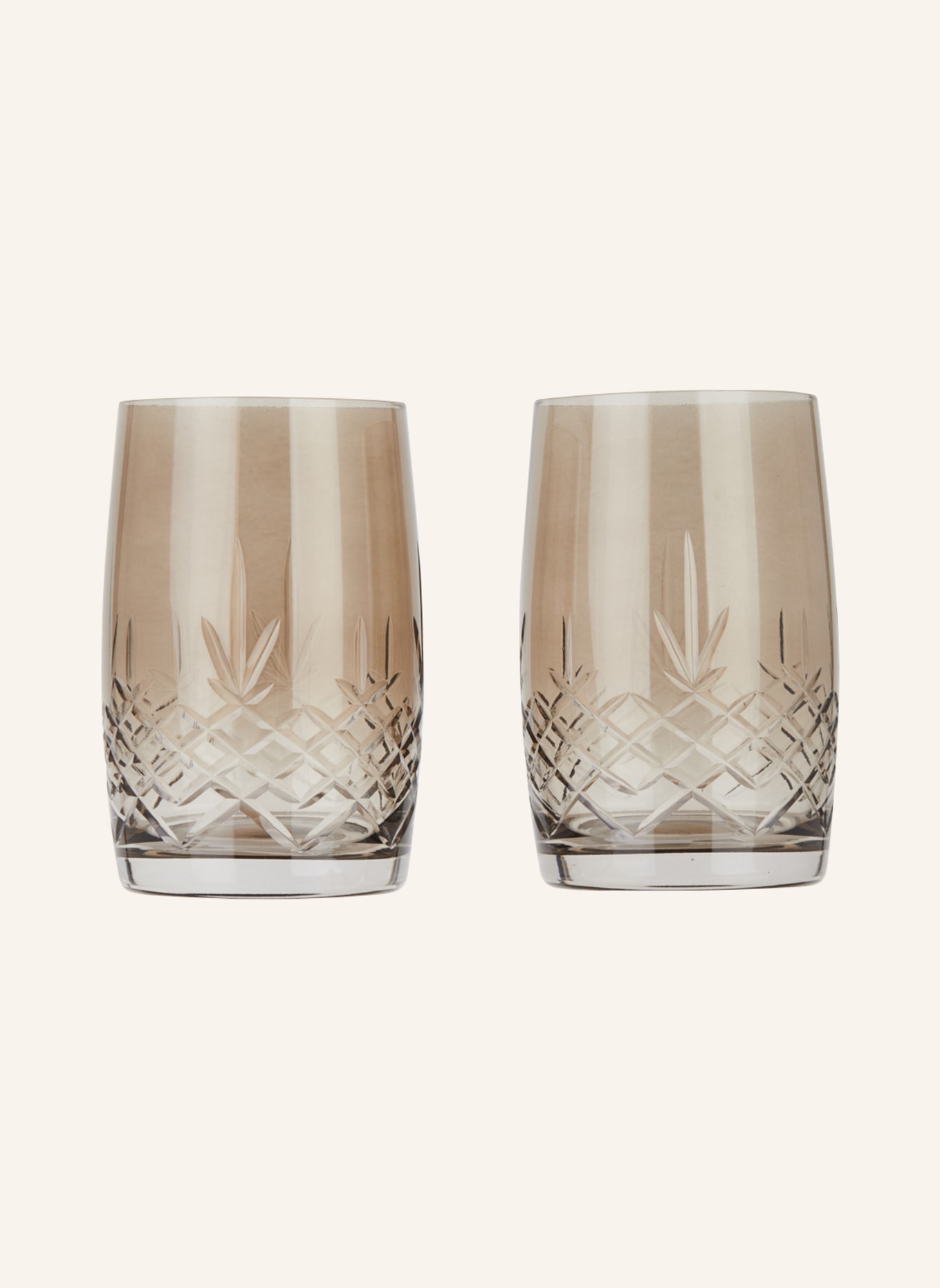 FREDERIK BAGGER Set of 2 drinking glasses CRISPY AQUA XL, Color: BEIGE (Image 1)