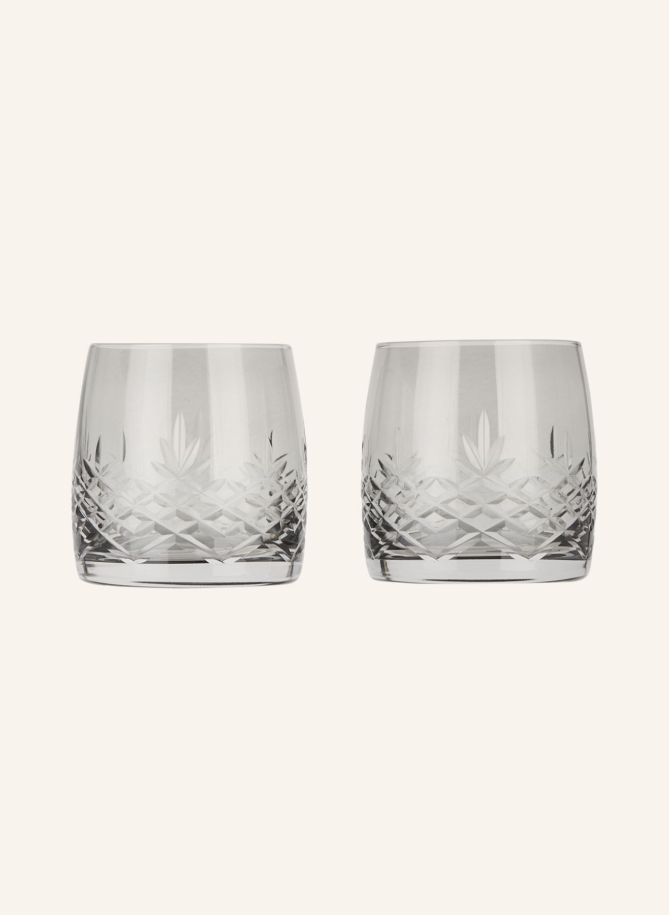 FREDERIK BAGGER Set of 2 drinking glasses CRISPY CITRINE AQUA, Color: GRAY (Image 1)