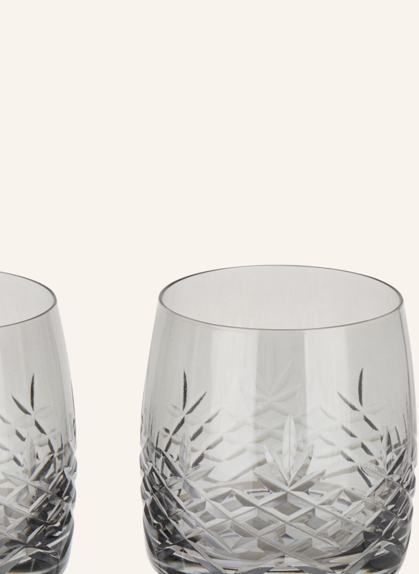 FREDERIK BAGGER Set of 2 drinking glasses CRISPY CITRINE AQUA, Color: GRAY (Image 2)