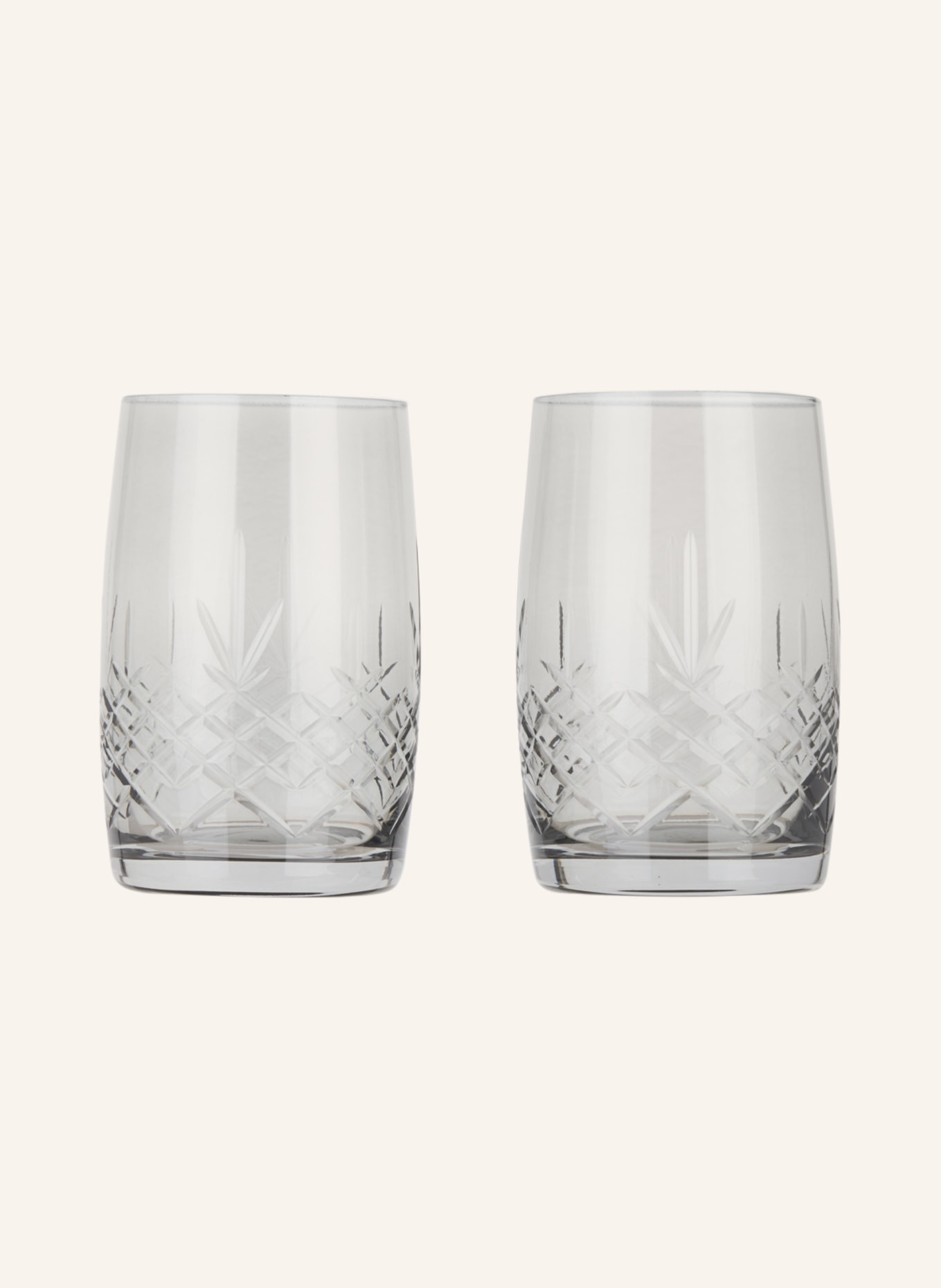 FREDERIK BAGGER Set of 2 drinking glasses CRISPY AQUA XL, Color: GRAY (Image 1)