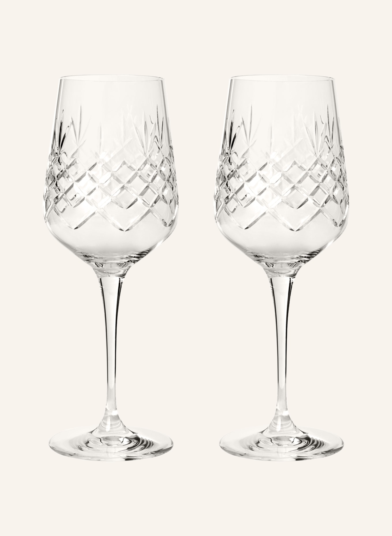 FREDERIK BAGGER Set of 2 wine glasses CRISPY MONSIEUR EMERALD, Color: WHITE (Image 1)