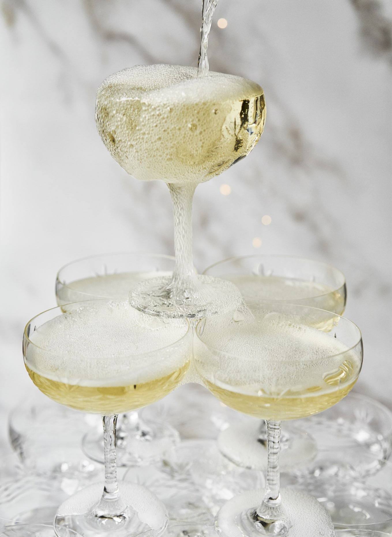 FREDERIK BAGGER Set of 2 champagne glasses CRISPY GATSBY, Color: WHITE (Image 2)