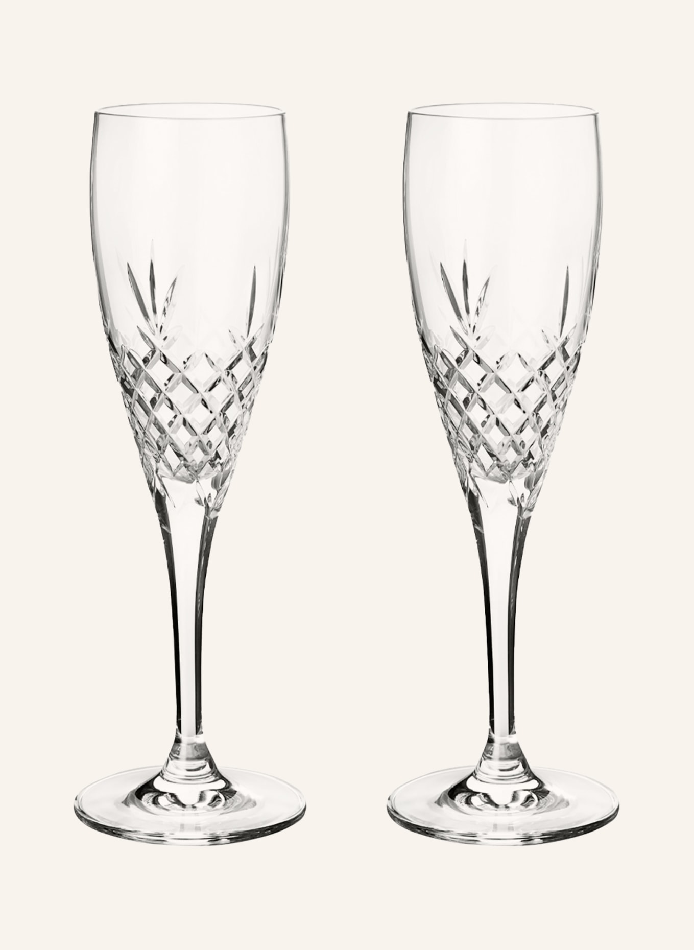 FREDERIK BAGGER Set of 2 champagne glasses CRISPY CELEBRATION EMERALD, Color: WHITE (Image 1)