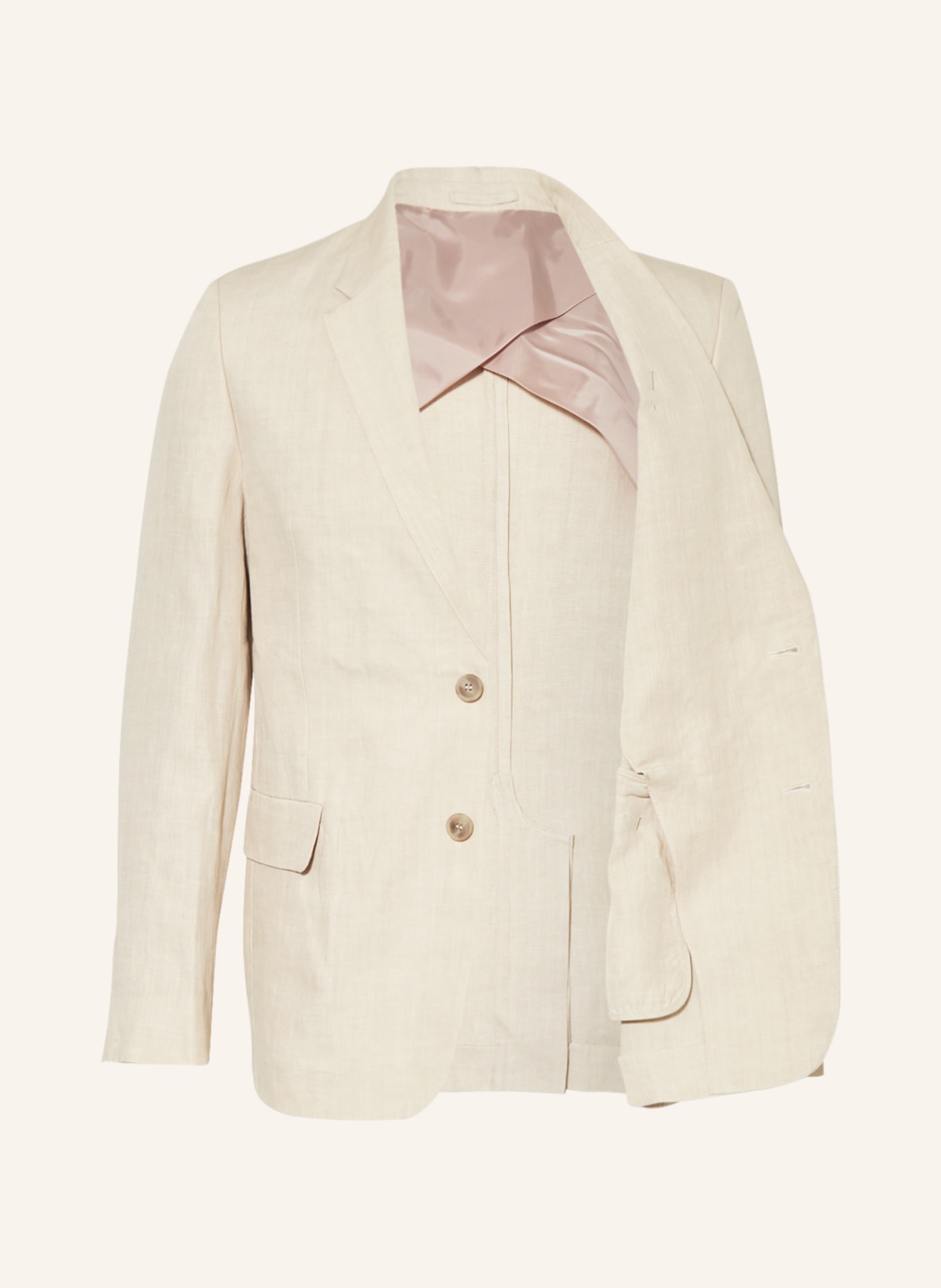 COS Linen blazer slim fit, Color: BEIGE (Image 4)