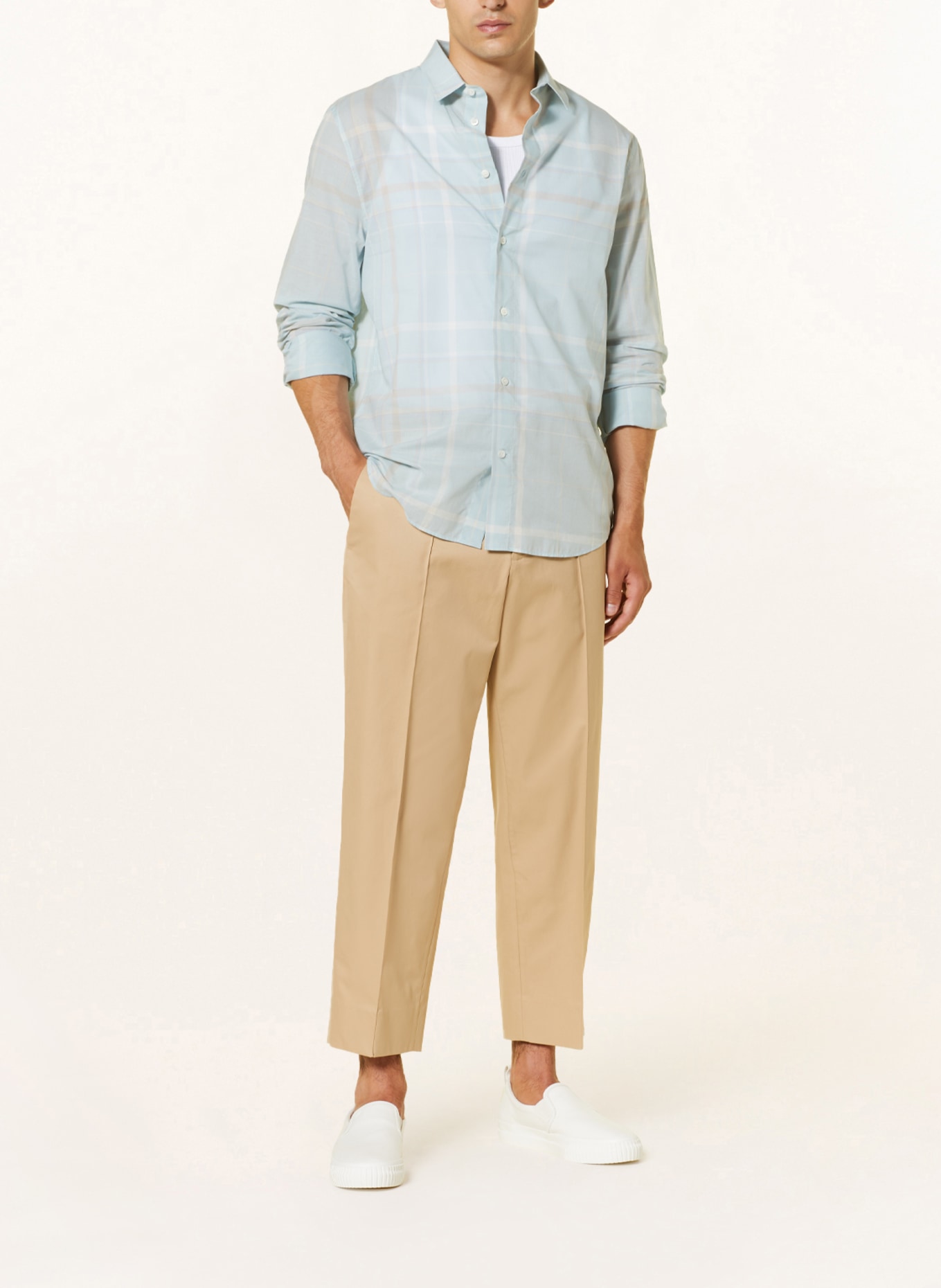 COS Shirt JAMES relaxed fit, Color: LIGHT BLUE/ WHITE/ LIGHT BROWN (Image 2)