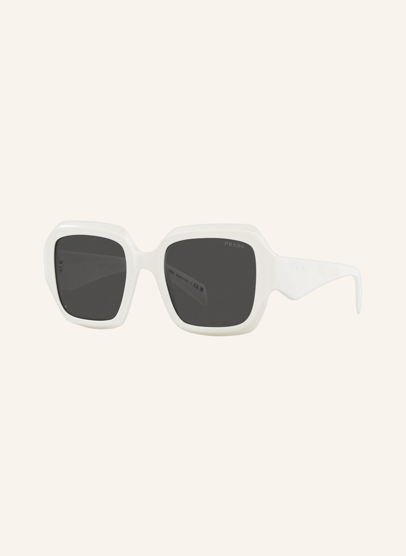 PRADA Sunglasses PR 28ZS, Color: 17K08Z - WHITE/ DARK GRAY (Image 1)