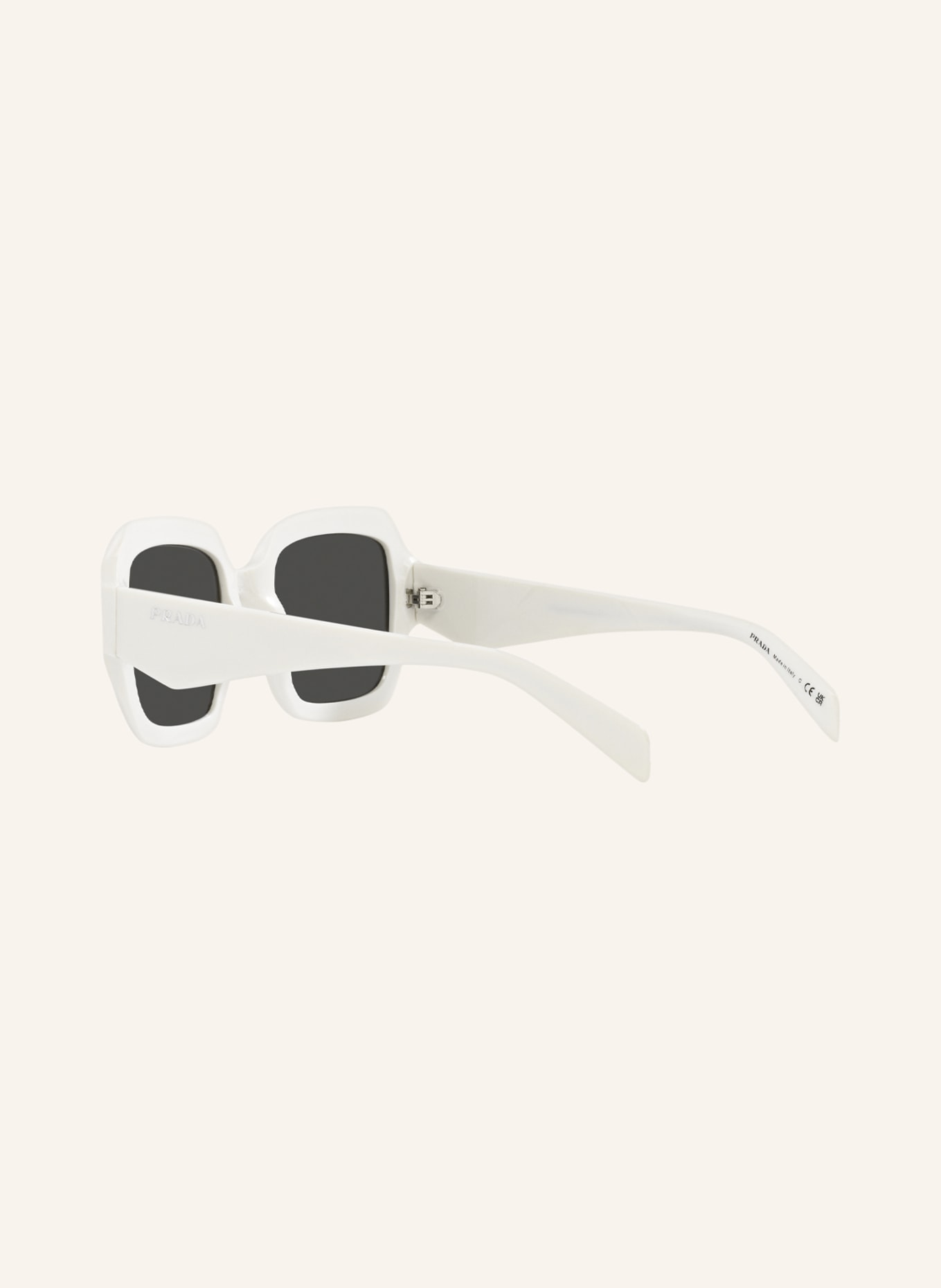 PRADA Sunglasses PR 28ZS, Color: 17K08Z - WHITE/ DARK GRAY (Image 4)