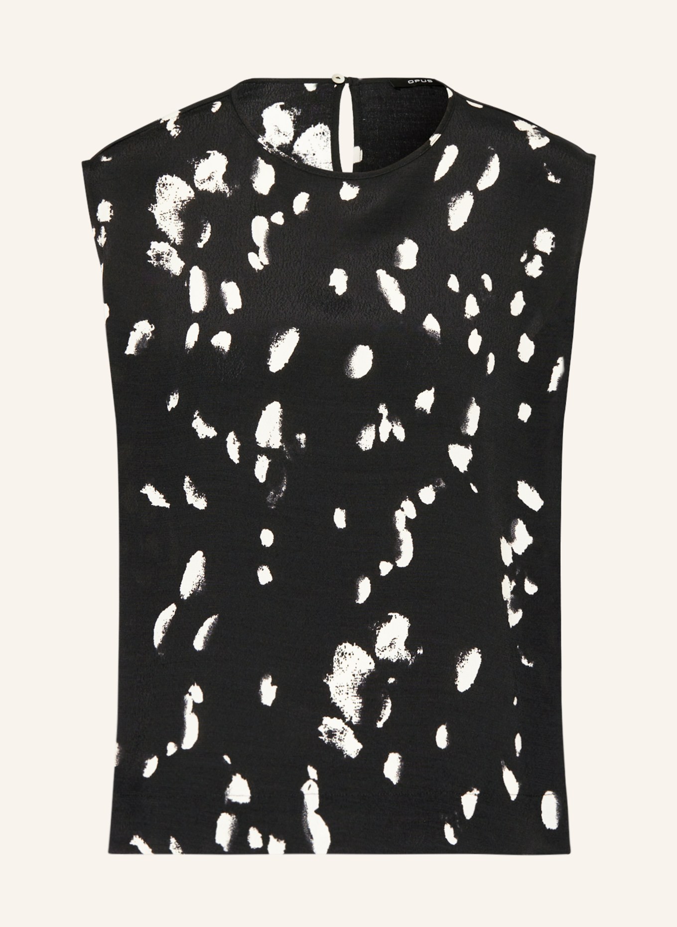 OPUS Krótka bluzka FOMONI GROOVE, Kolor: CZARNY/ KREMOWY (Obrazek 1)