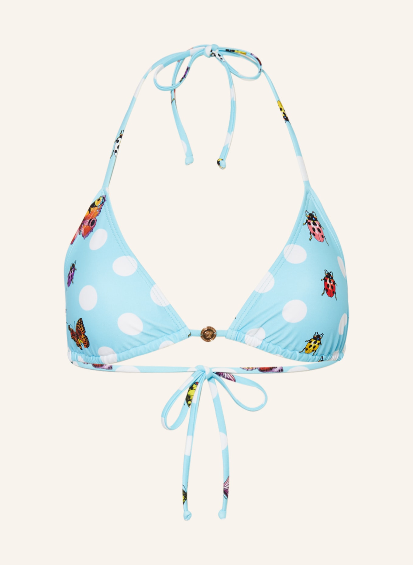 VERSACE Triangel-Bikini-Top, Farbe: HELLBLAU/ WEISS (Bild 1)