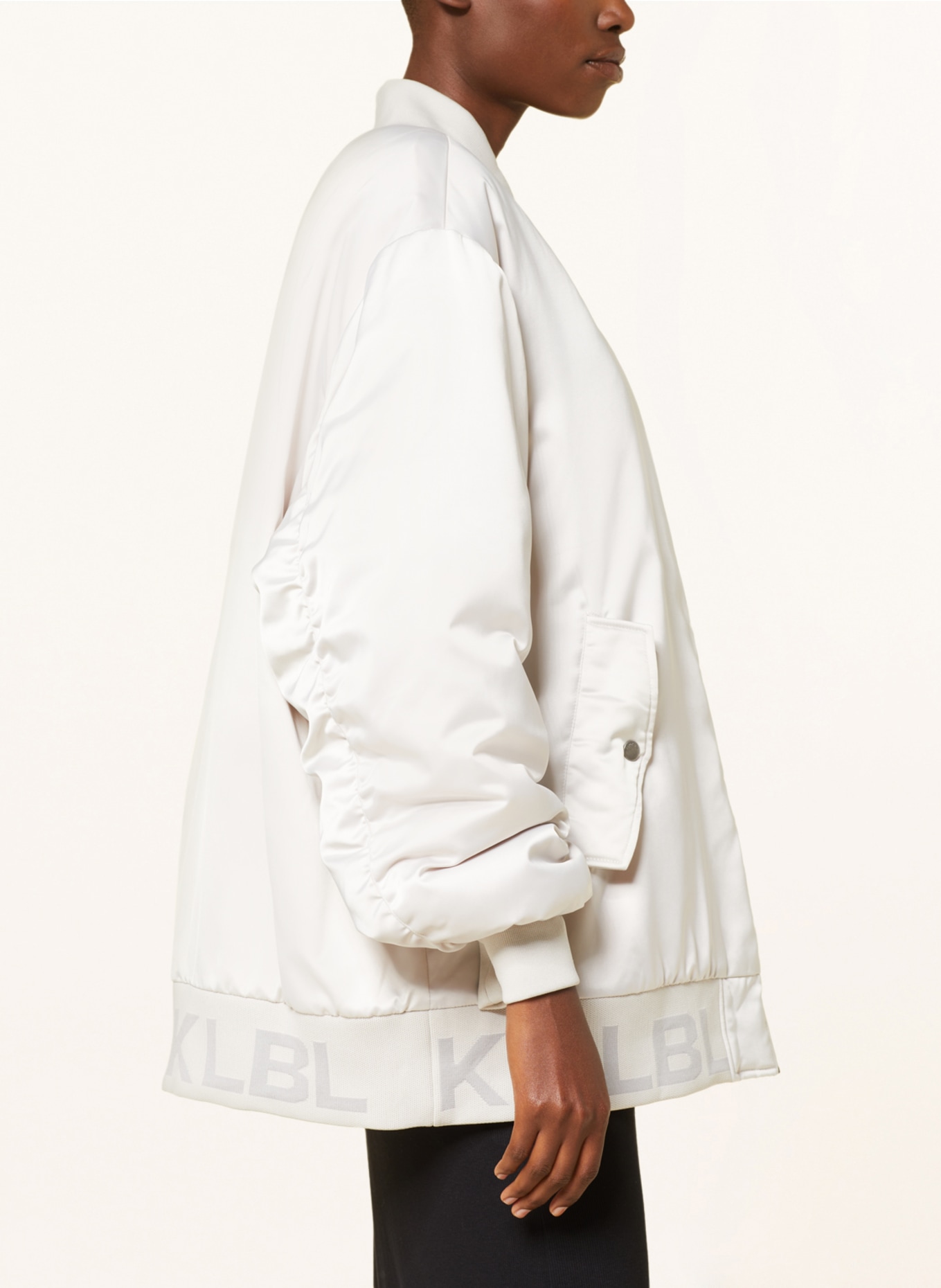 KARO KAUER Bluzon oversize, Kolor: JASNOCZARY (Obrazek 4)