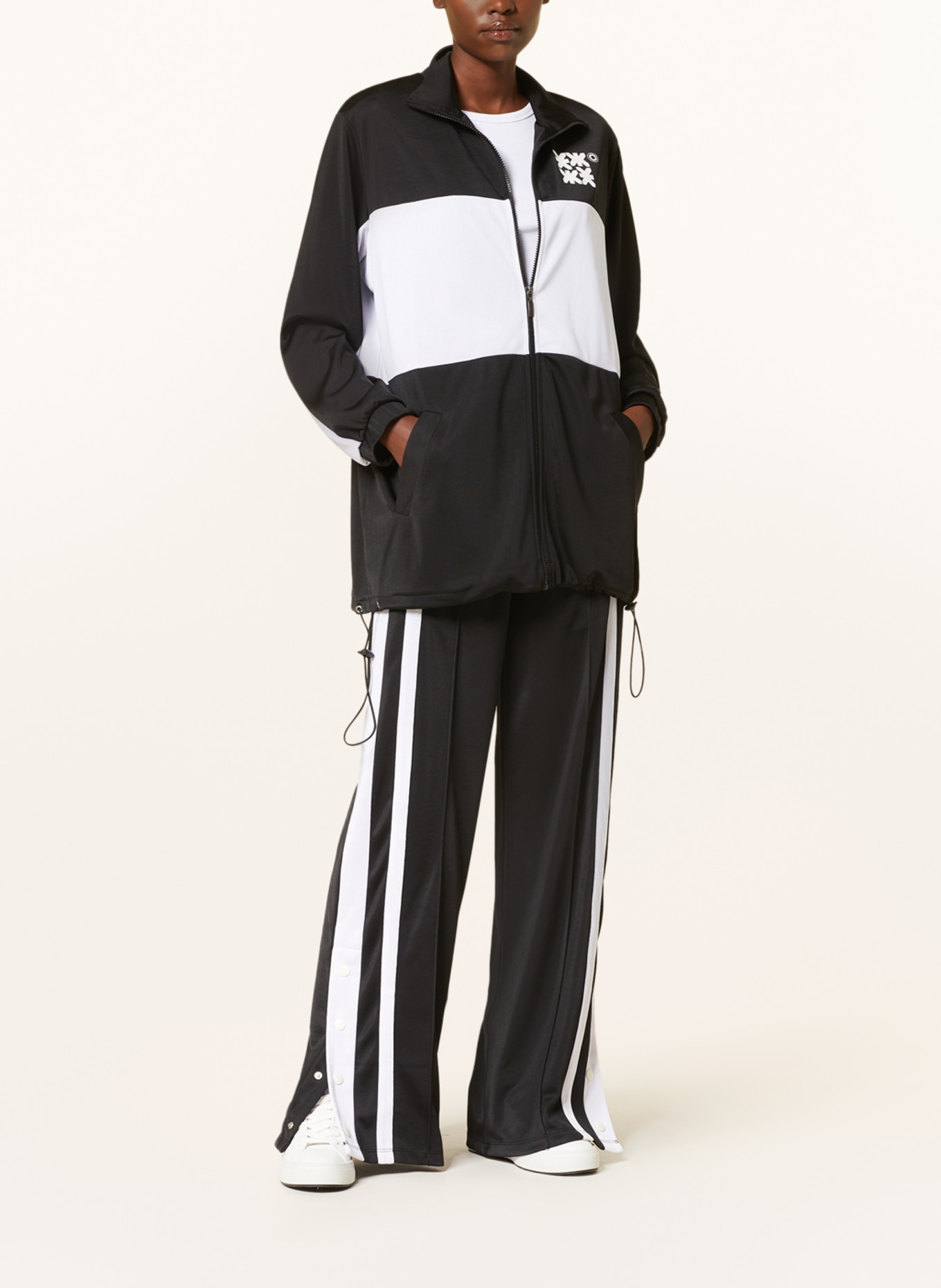 KARO KAUER Training jacket, Color: BLACK/ WHITE (Image 2)