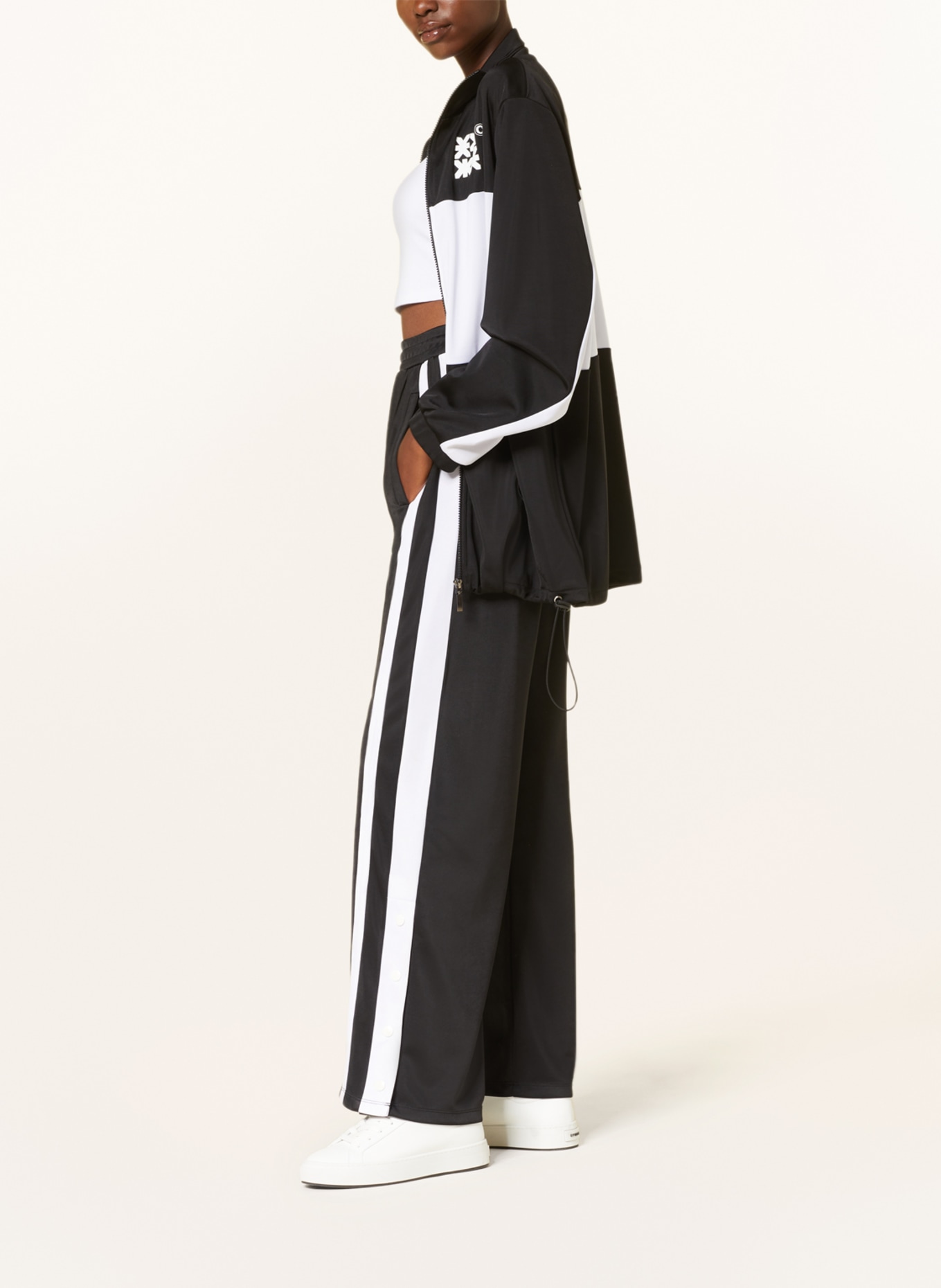 KARO KAUER Track pants, Color: BLACK/ WHITE (Image 4)